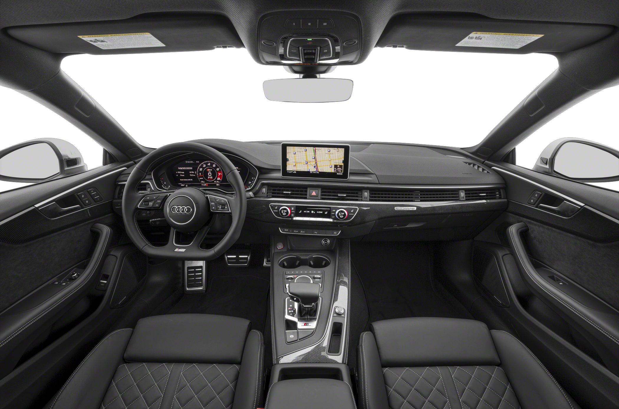 Digital instrument cluster, infotainment screen, luxury dashboard, steering wheel