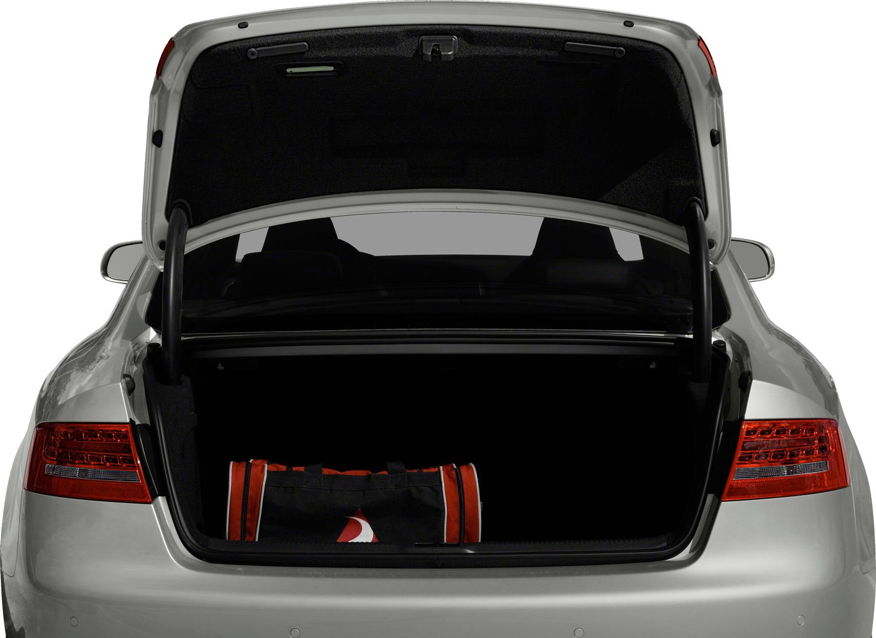 Open trunk view with sports bag inside