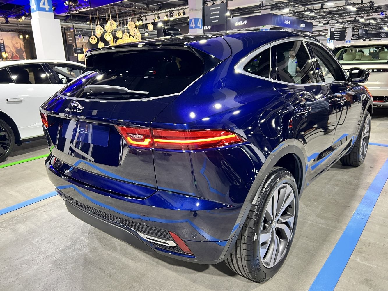 Rear and side view with LED taillights and alloy wheels