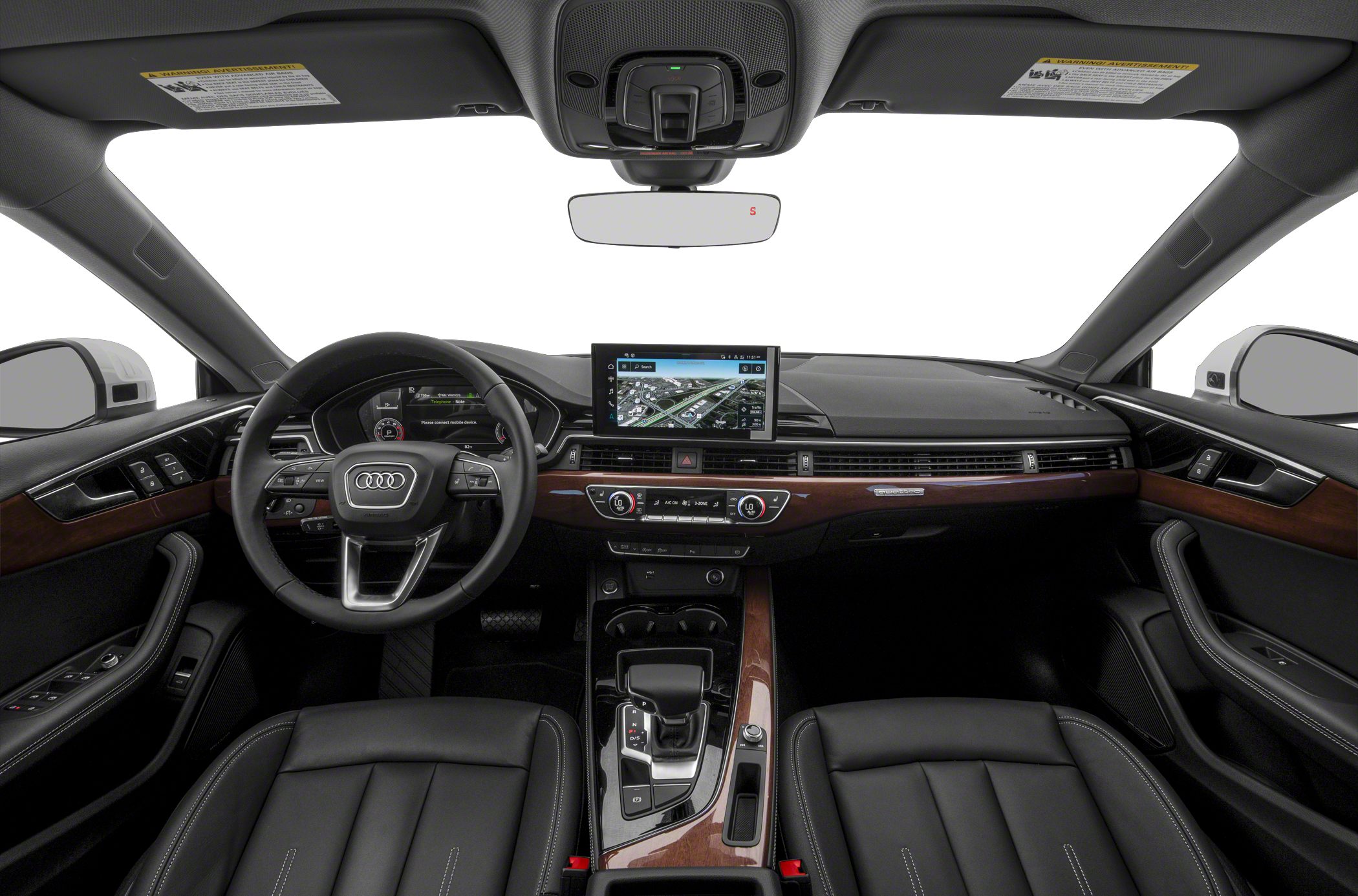 Modern dashboard with infotainment and digital instrument cluster