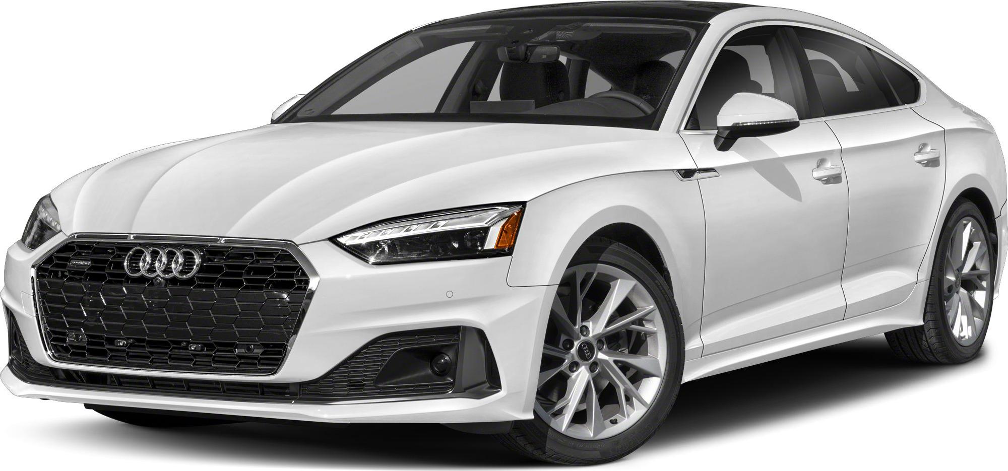 Sleek front exterior with LED headlights and hexagonal grille