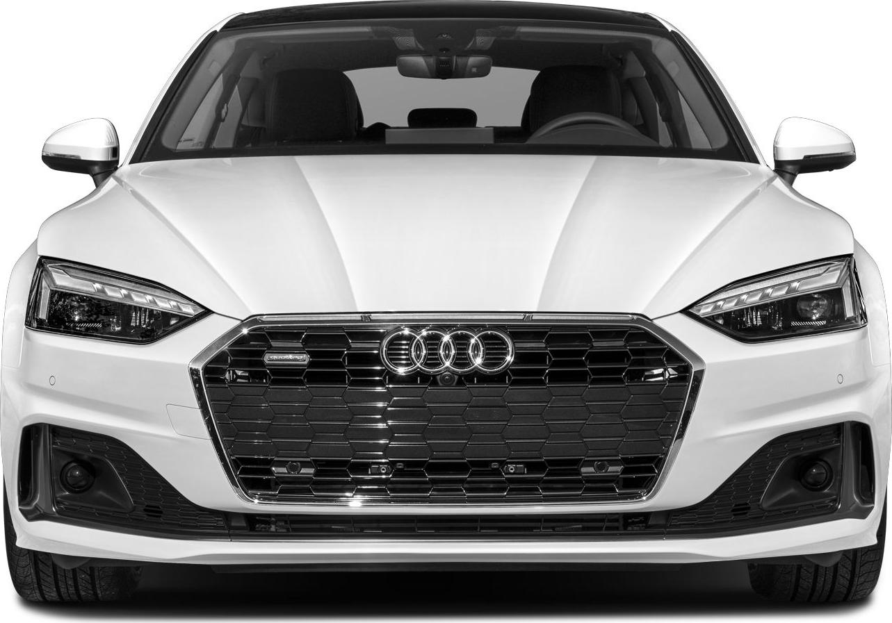 Front view featuring hexagonal grille and sharp LED headlights