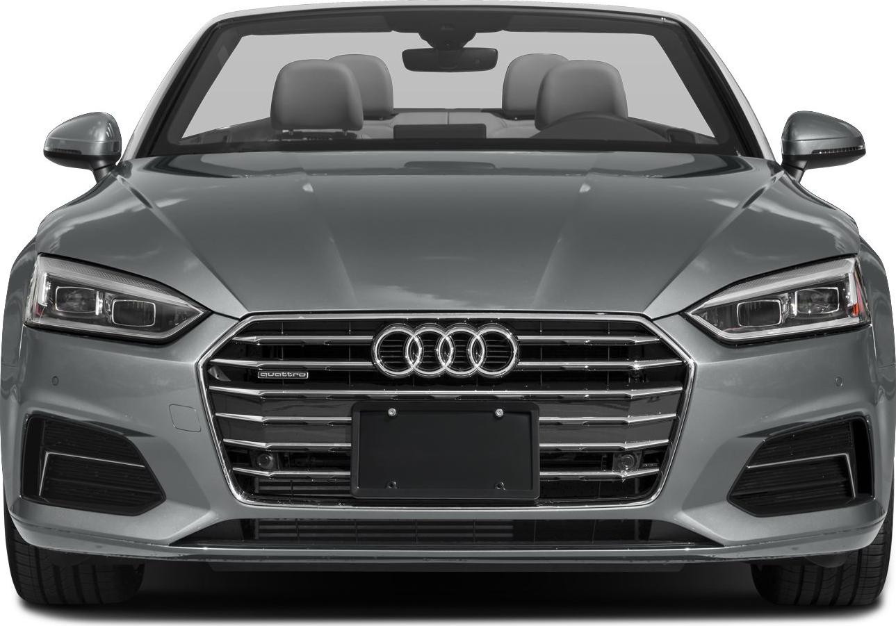 Front view with prominent grille and LED headlights