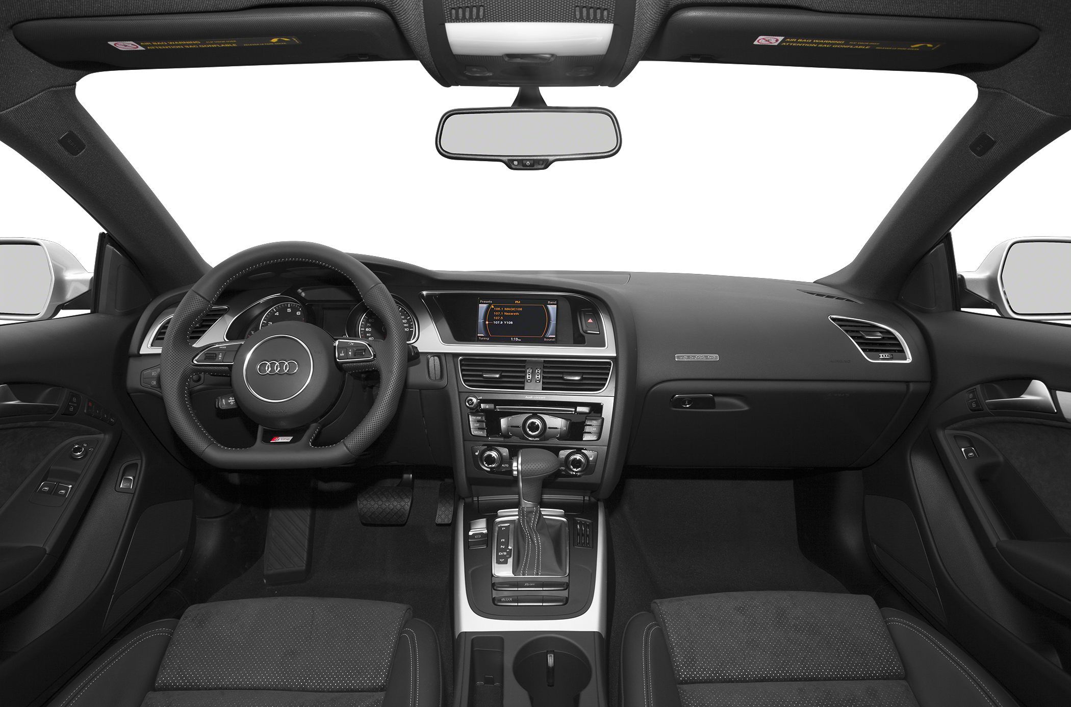 dashboard, steering wheel, center console, front seats