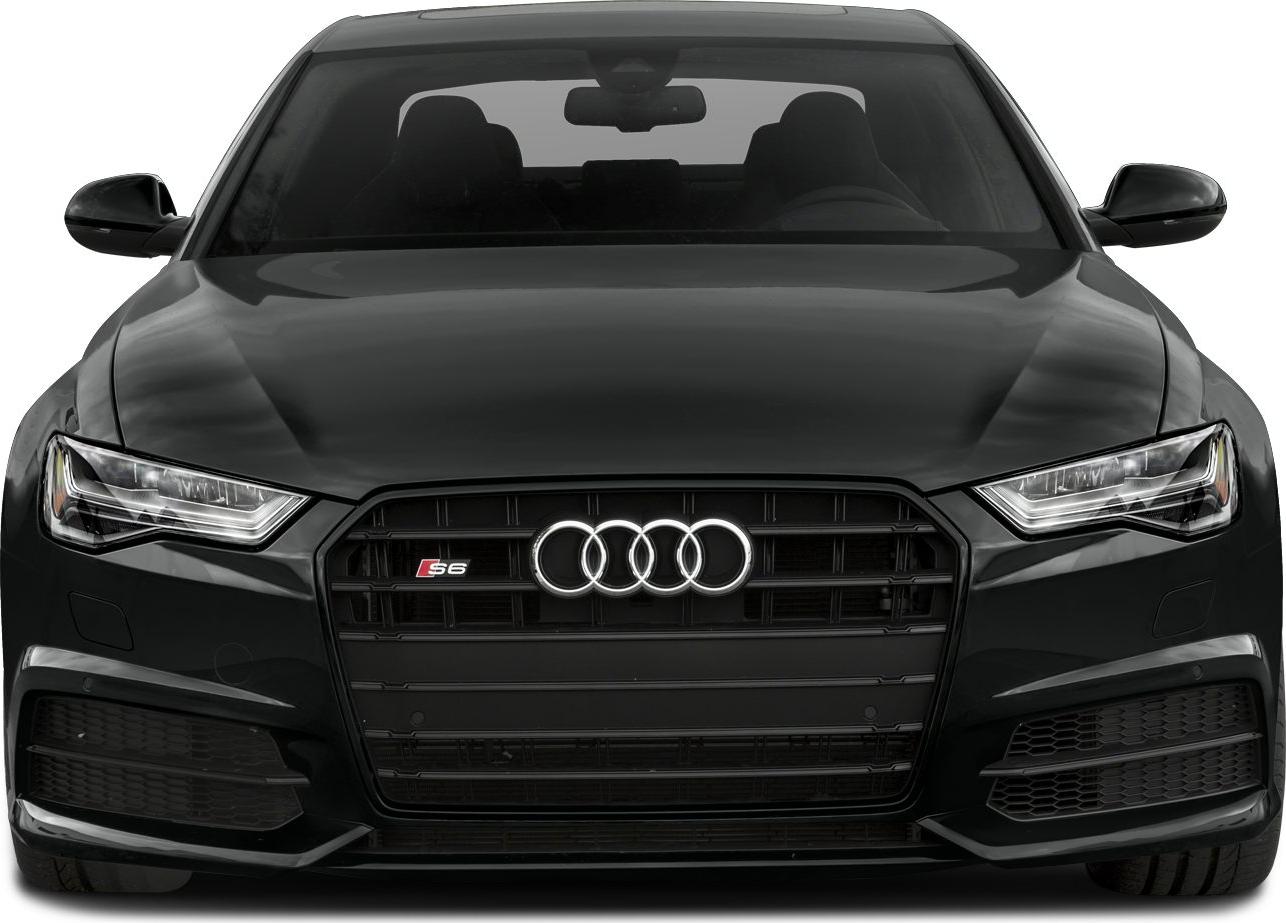 Aggressive grille and sharp LED headlights front view
