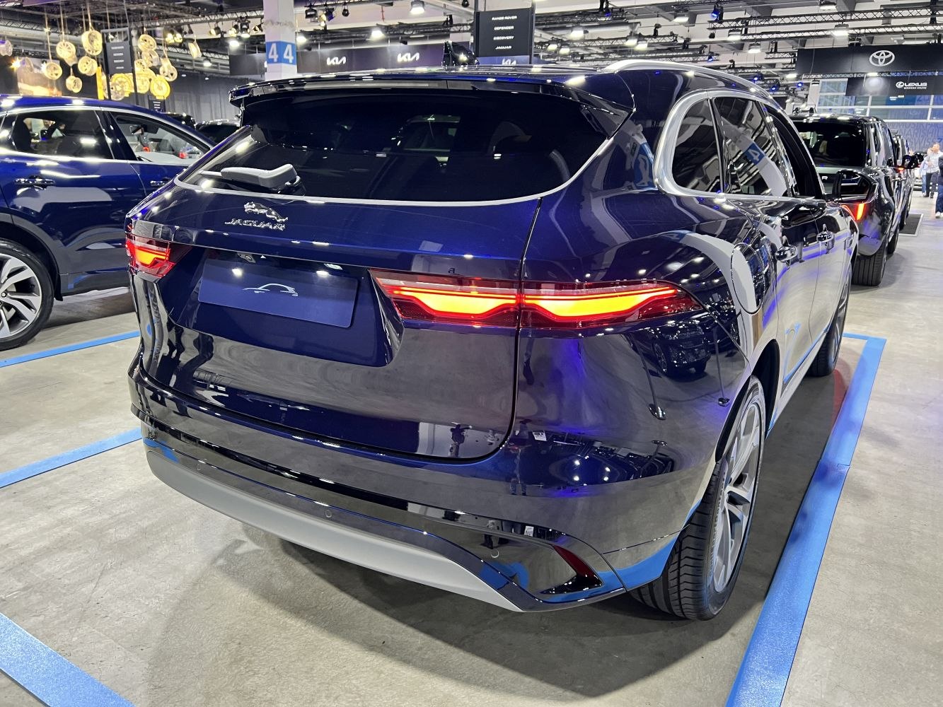 Rear view with LED taillights of a modern SUV