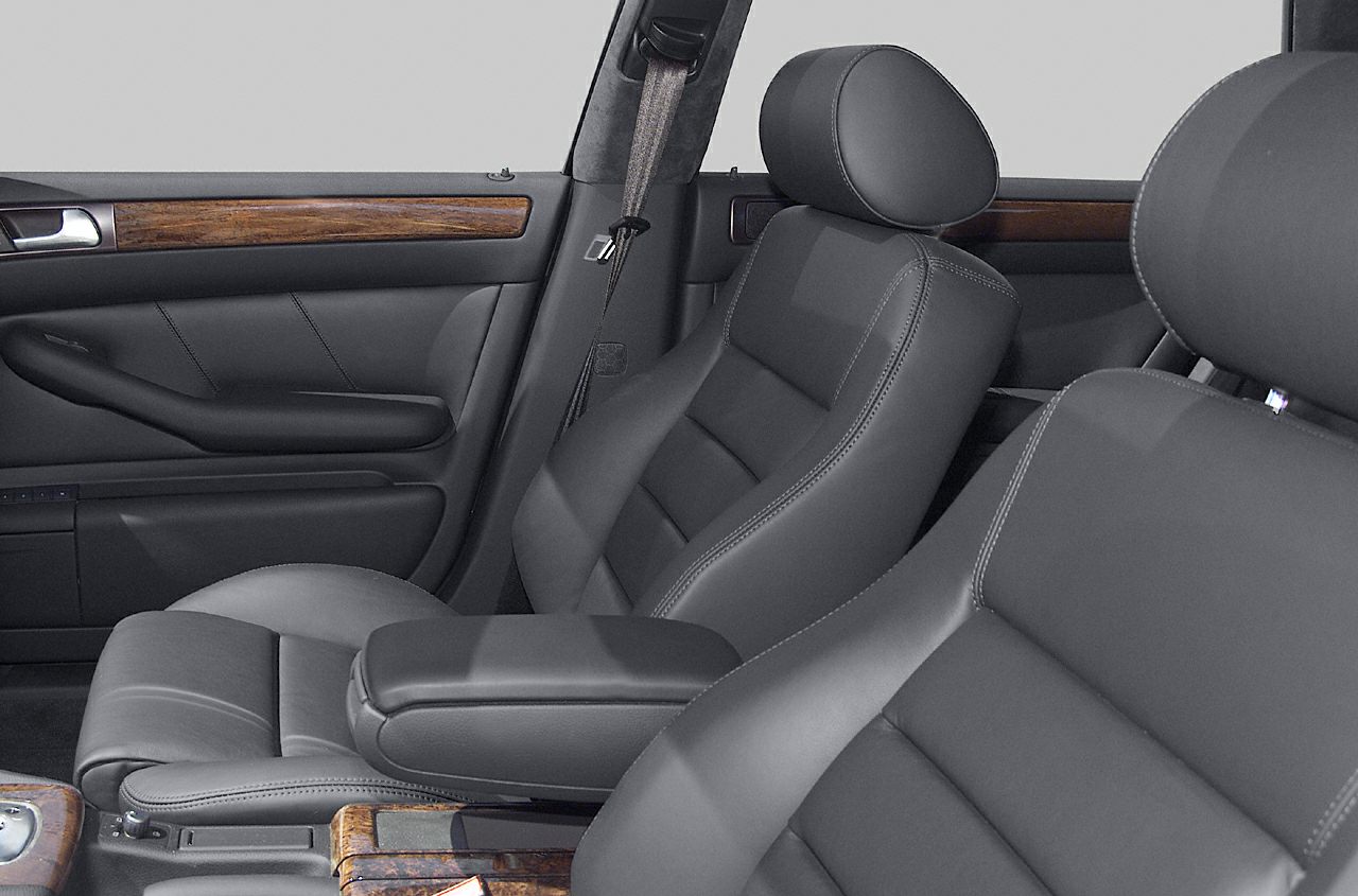 Leather seats and wood trim interior