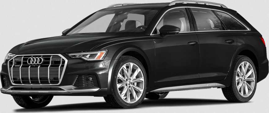 Premium station wagon with LED headlights and large chrome grille