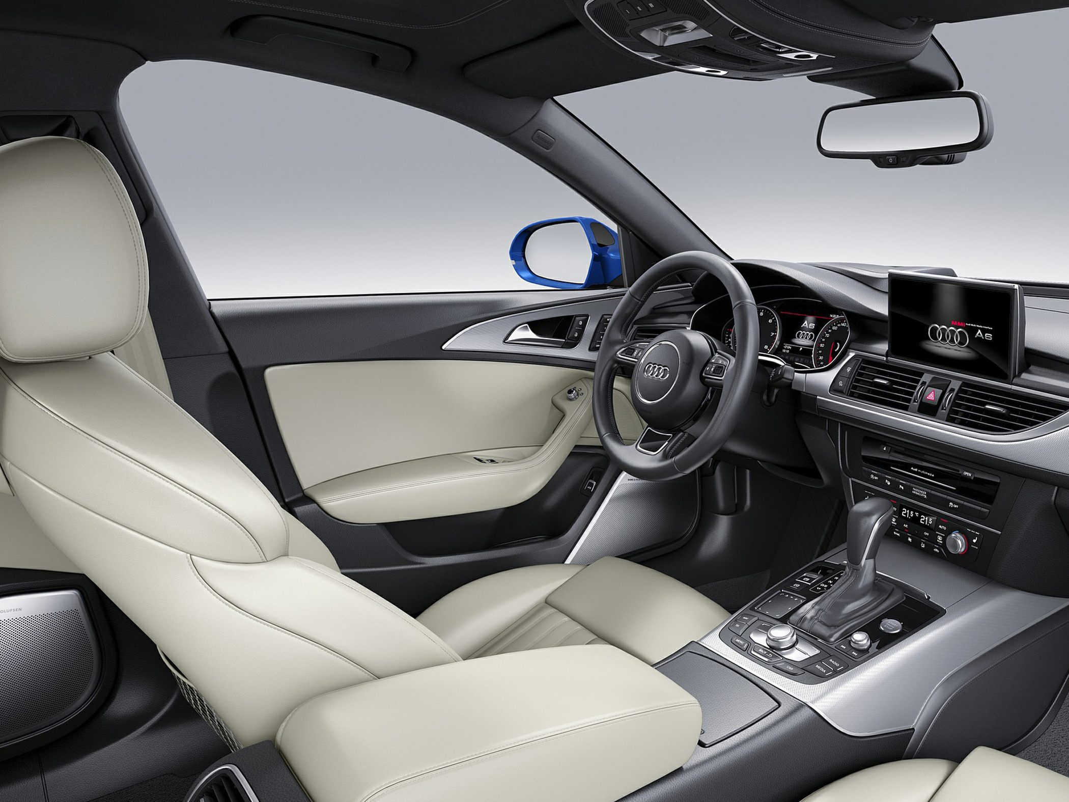 Luxury leather seats and advanced dashboard with infotainment system
