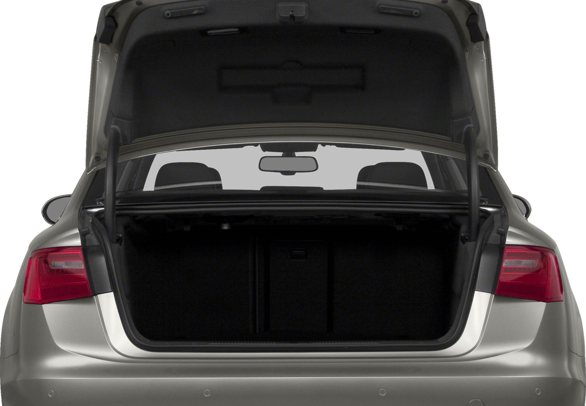 Rear view with open trunk and visible taillights