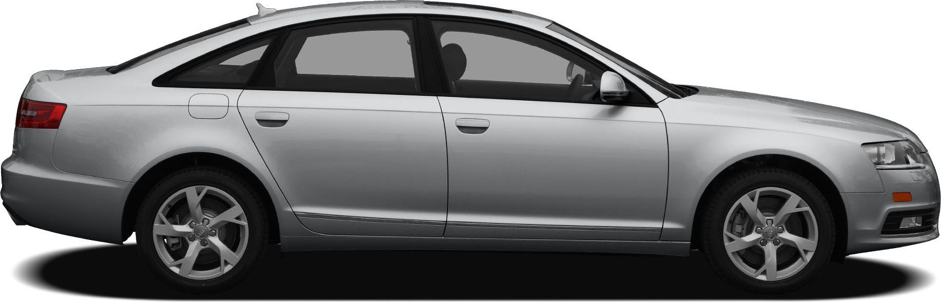 Silver mid-size sedan side profile with alloy wheels