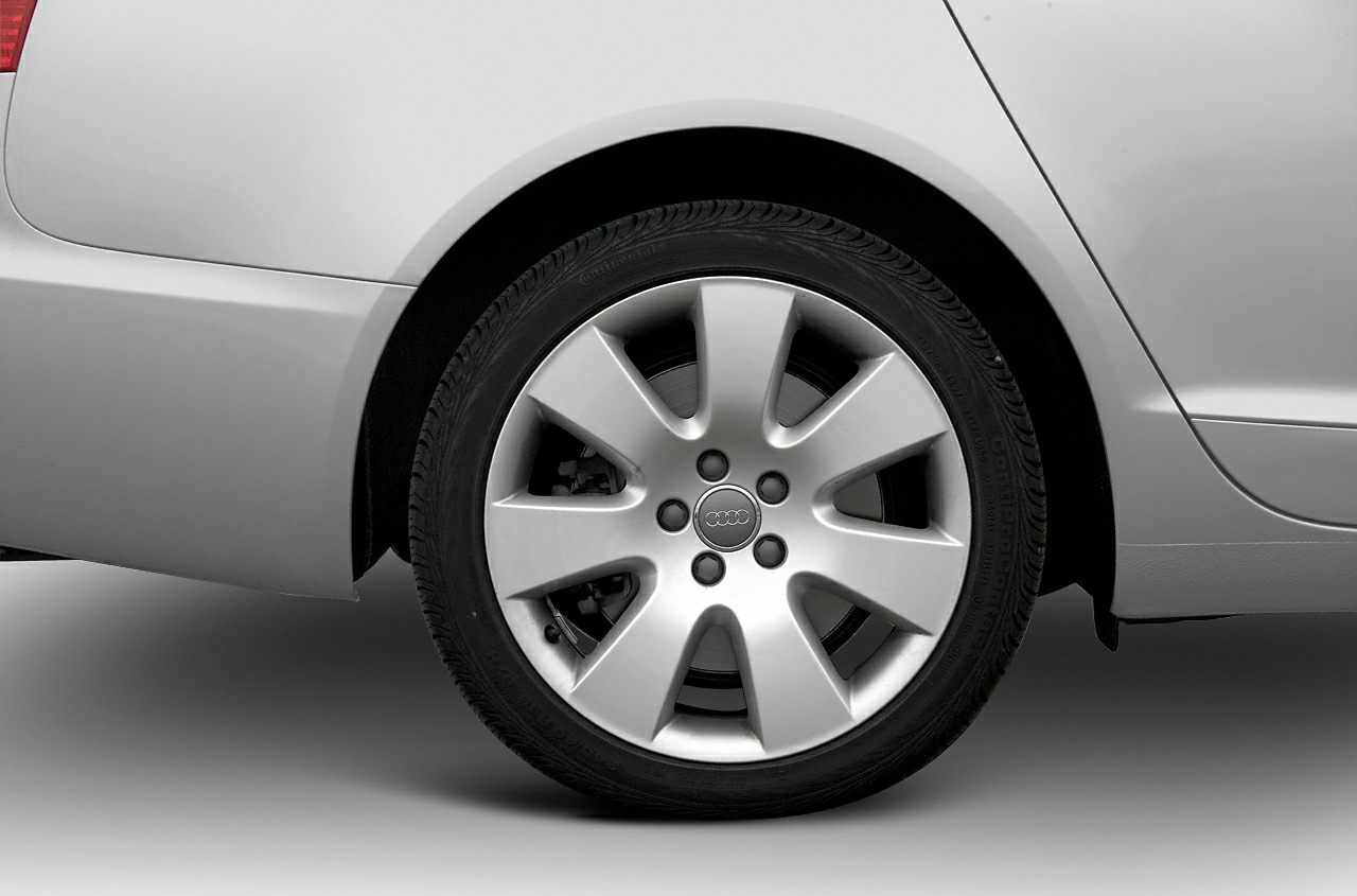 Close-up of alloy wheel and rear fender