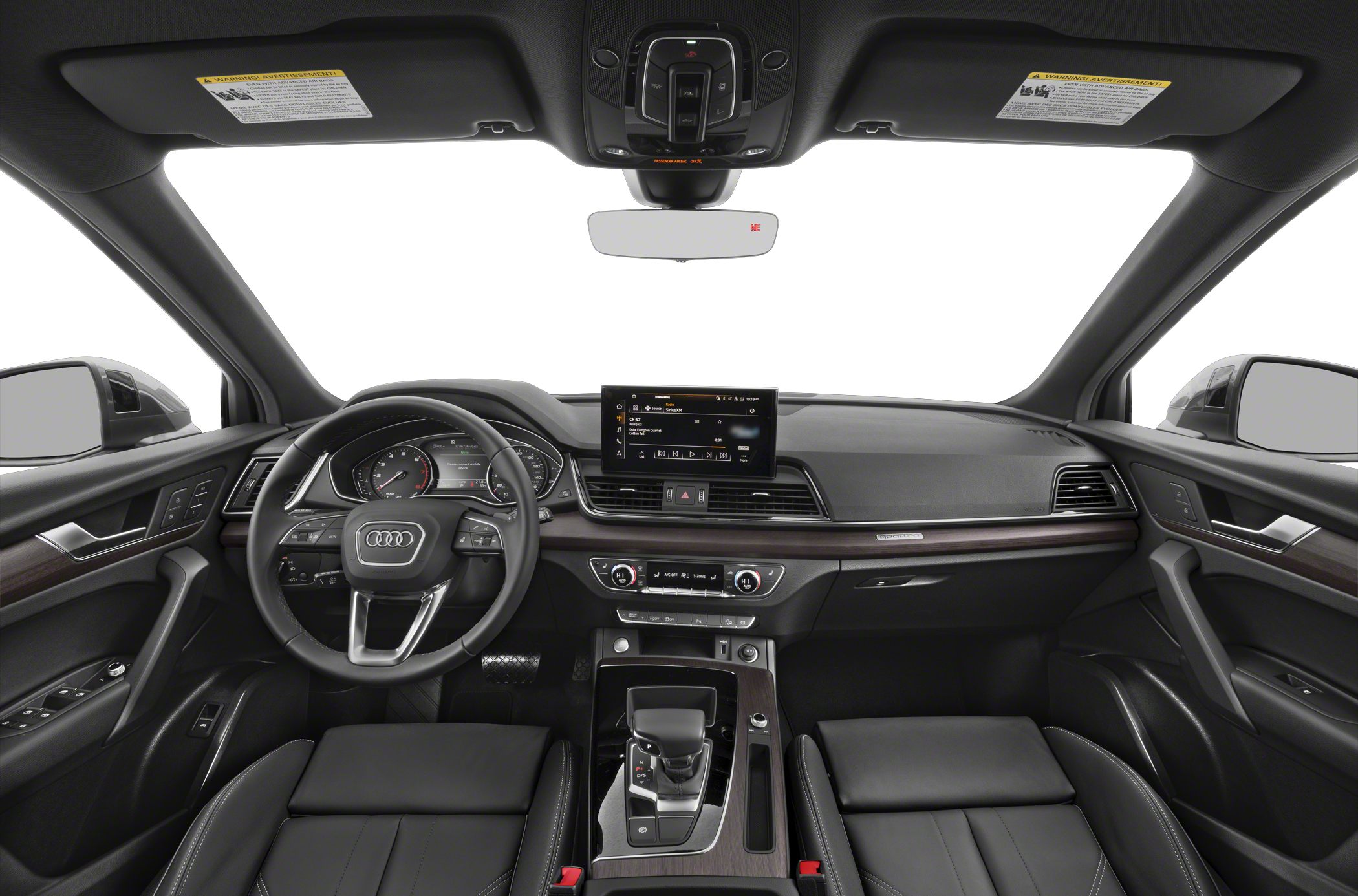 Modern dashboard with digital display and infotainment screen