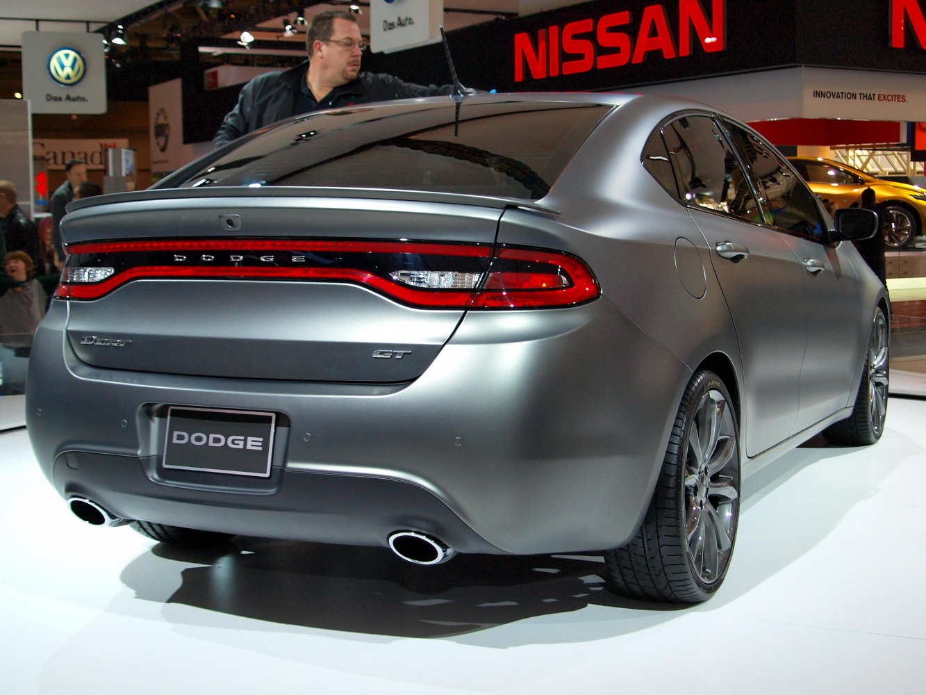 Rear view with LED tail light and dual exhausts