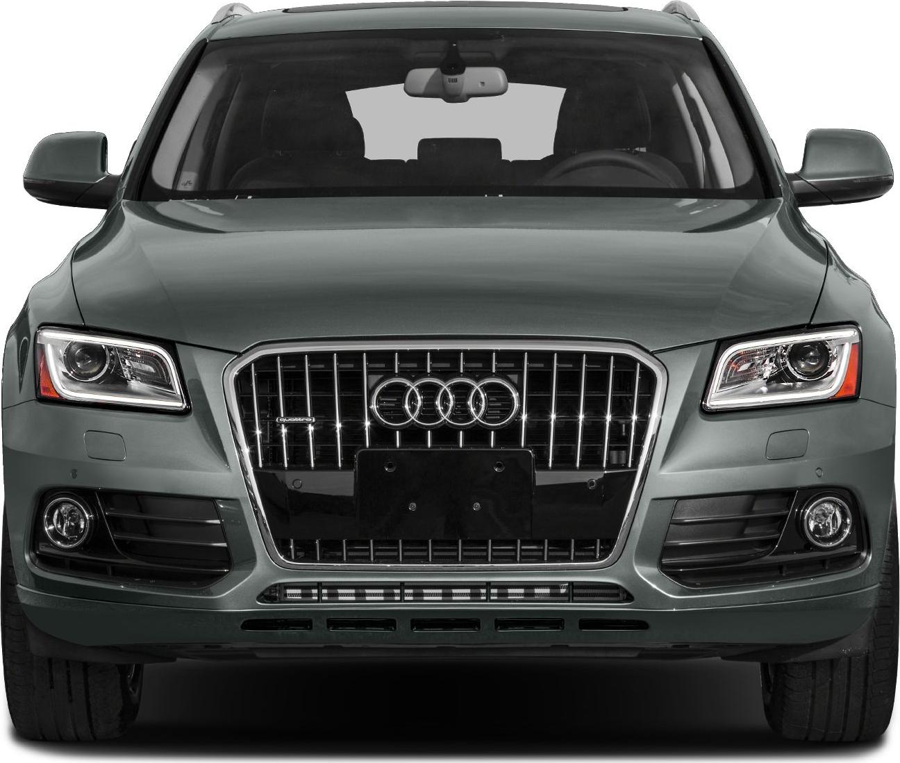 Frontal view showcasing grille and headlights