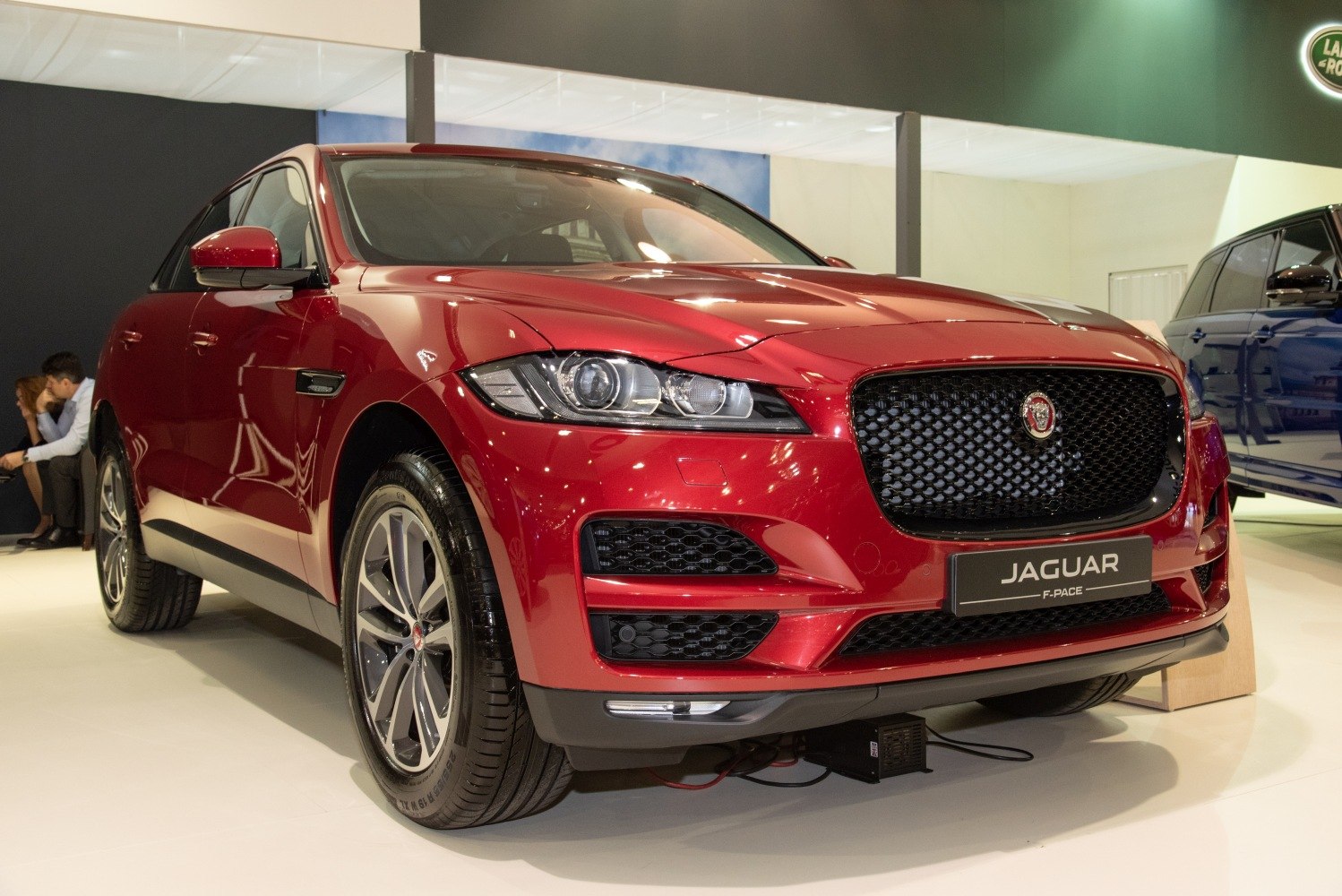 Front view with LED headlights and sporty grille