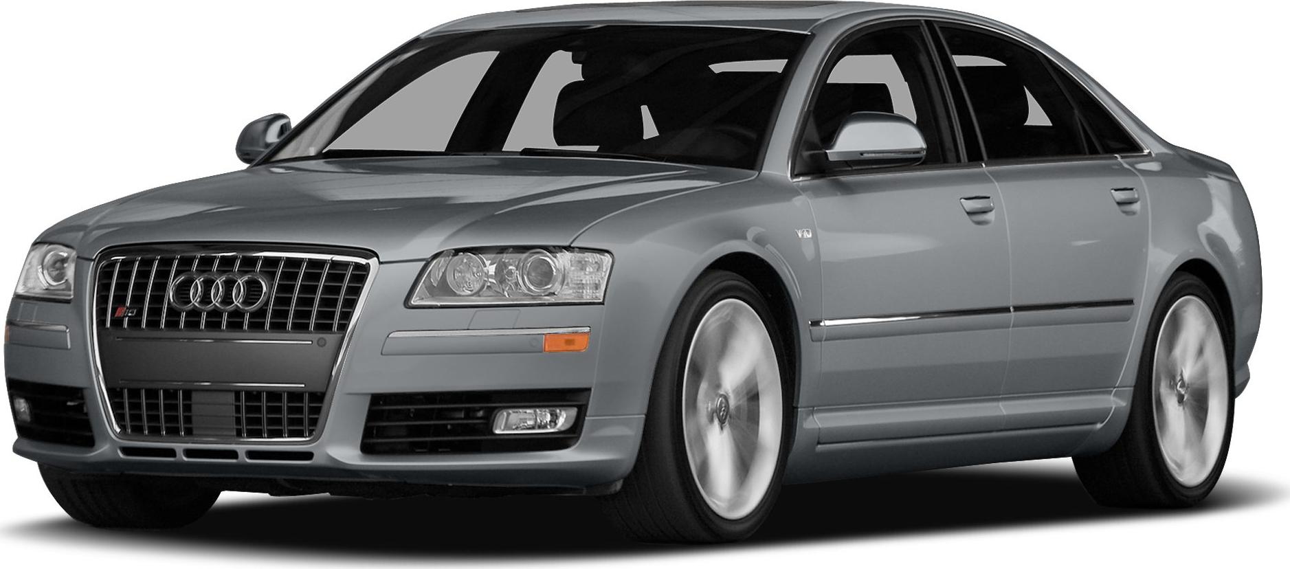 Front-side view with V10 badge, grille, headlights, alloy wheels