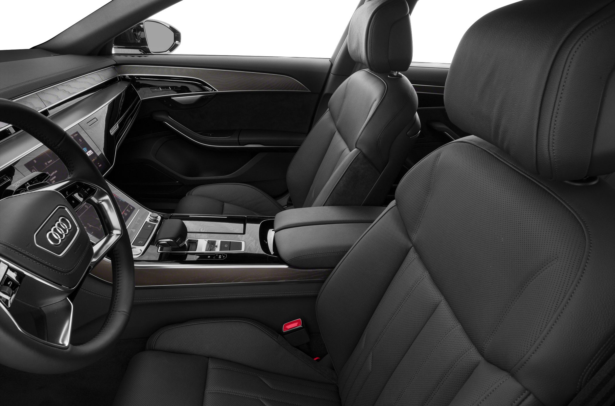 Luxury leather seats and advanced dashboard with touchscreen controls