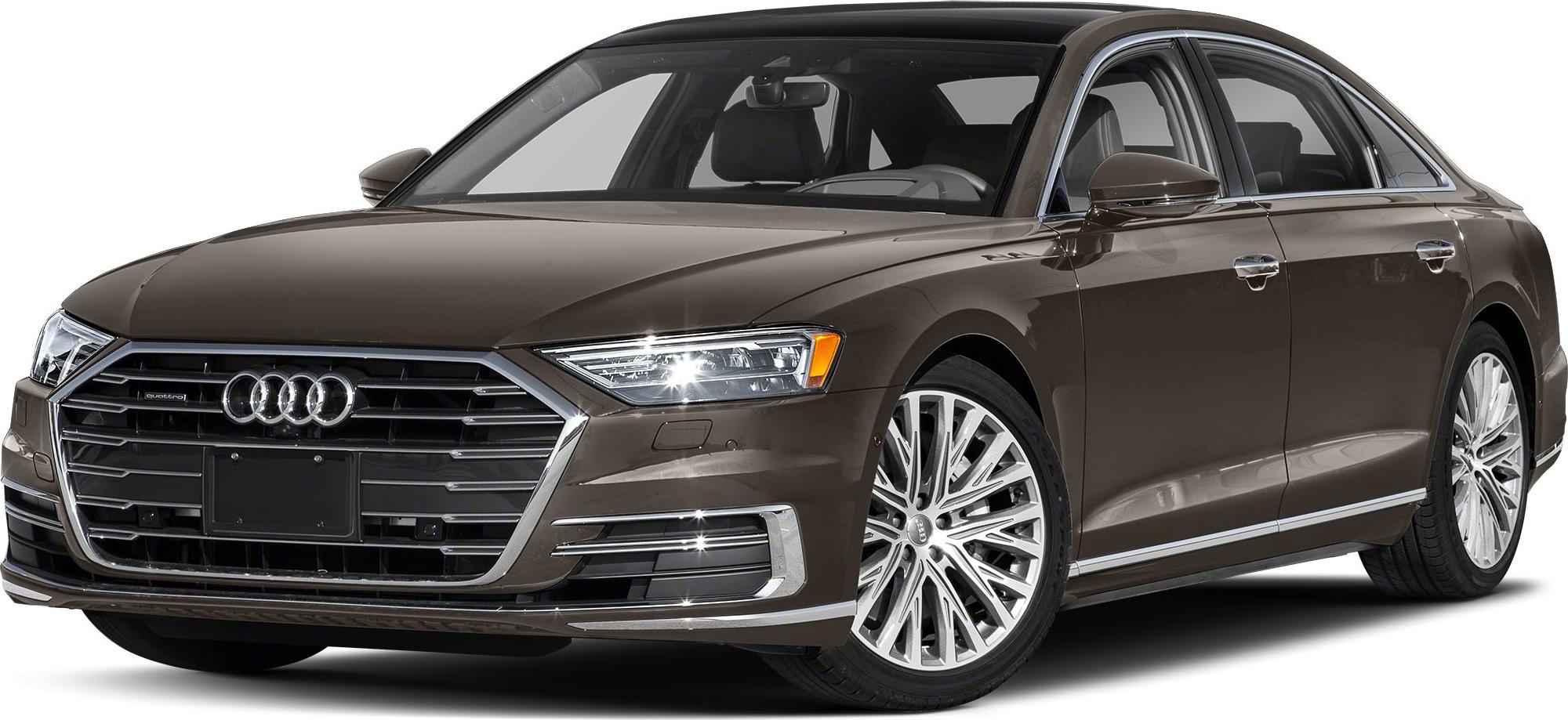 Front grille, LED headlights, alloy wheels of luxury sedan
