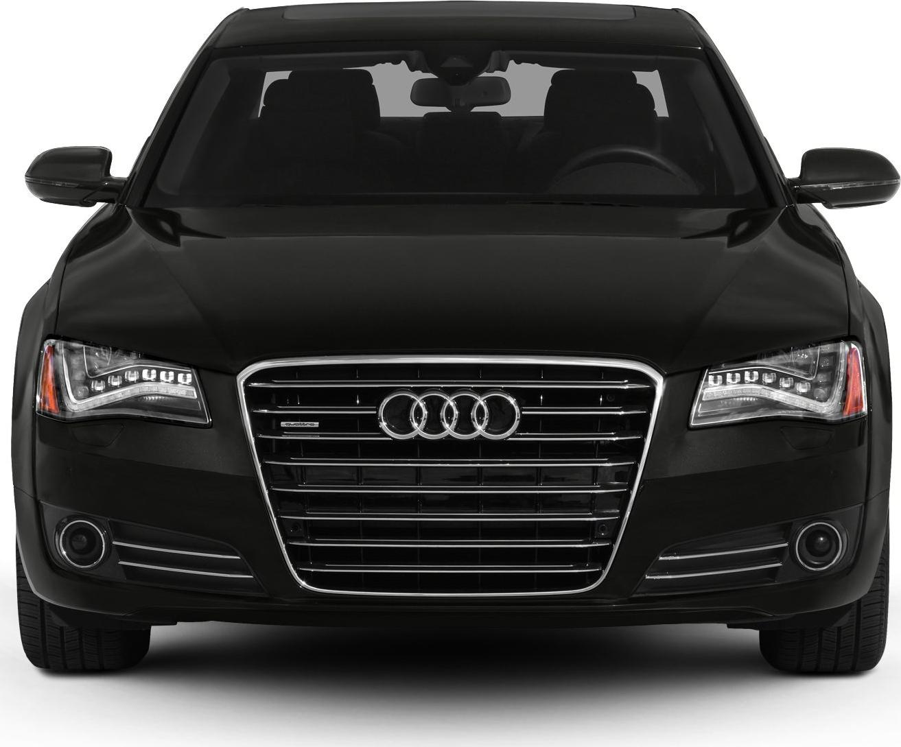 LED headlights and wide chrome grille at front