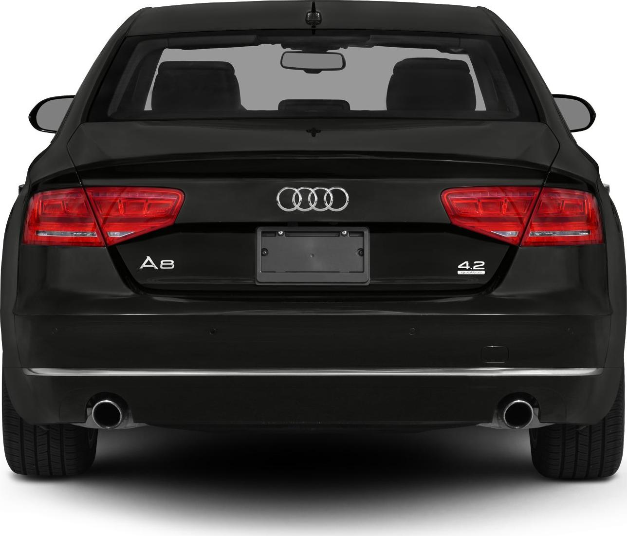 LED tail lights, dual exhausts, 4.2 Quattro badge, rear view