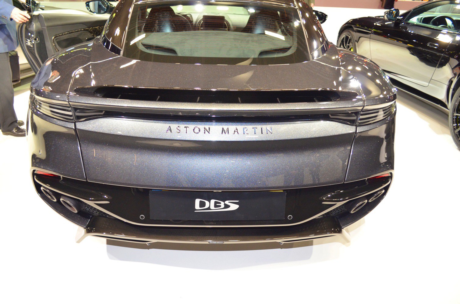 Rear view with quad exhausts and aerodynamic rear diffuser