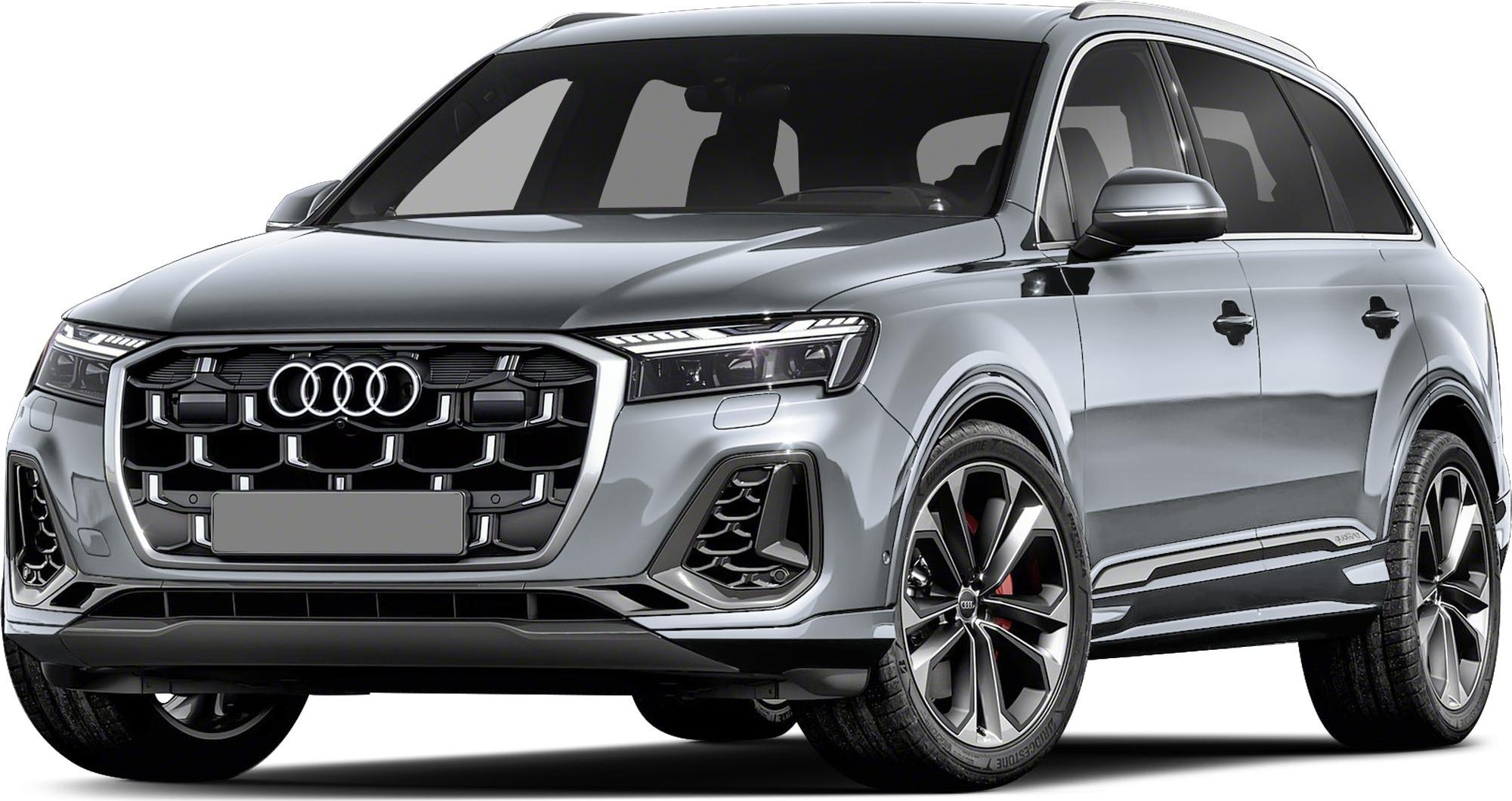 Front three-quarter view SUV with bold grille and large alloy wheels