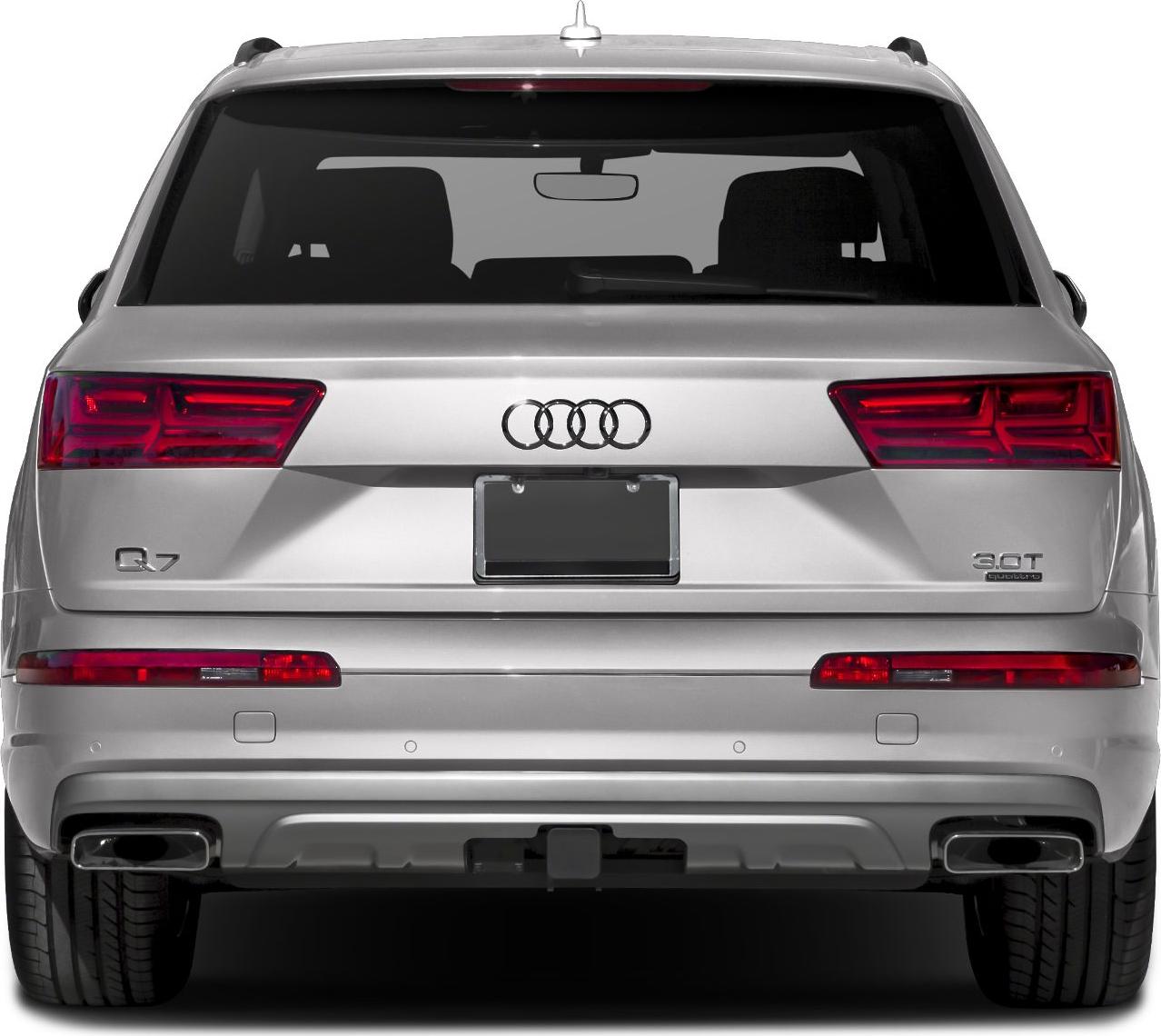 Rear view with taillights, dual exhausts, and Quattro badge