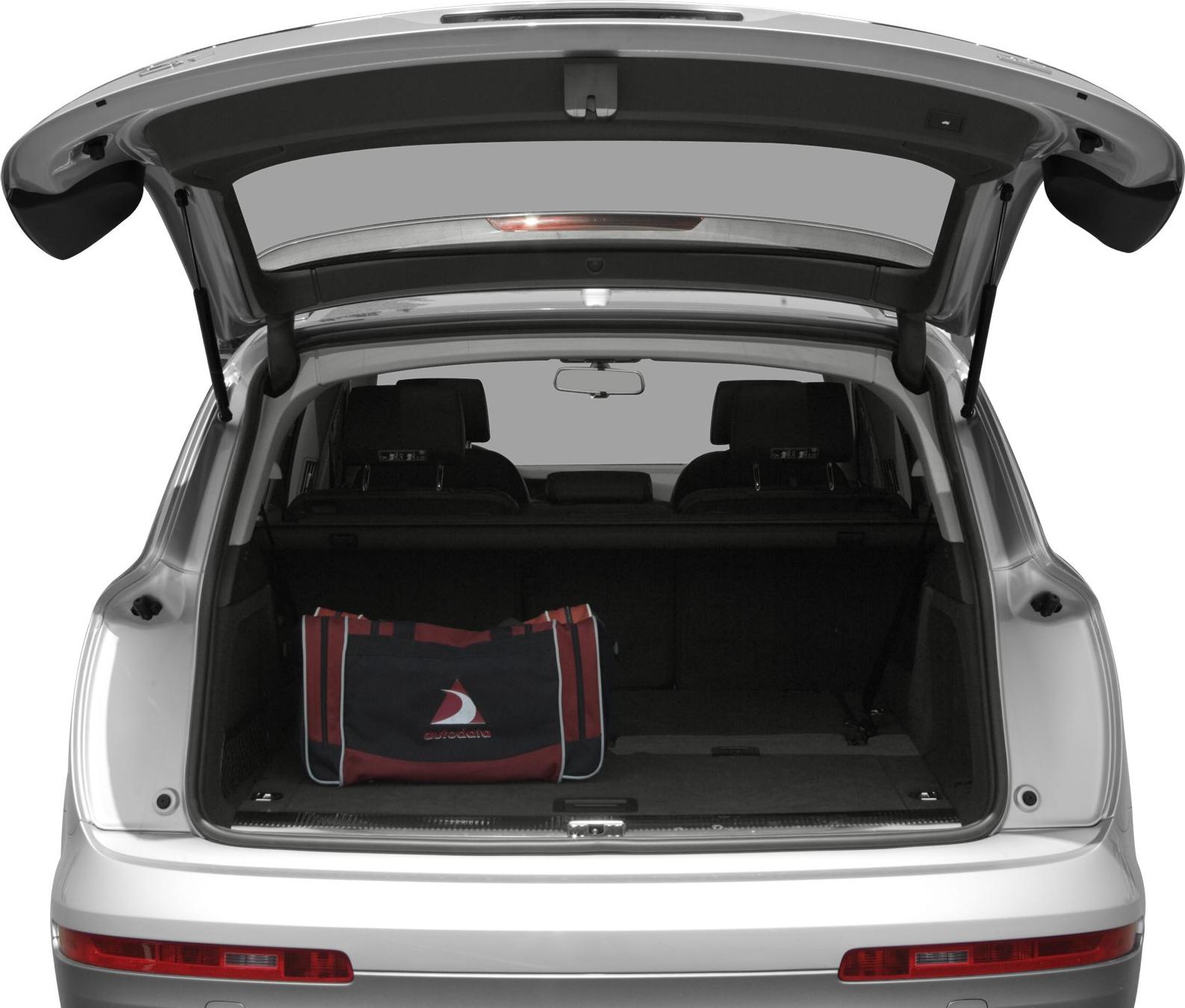 Open rear trunk of SUV with ample cargo space