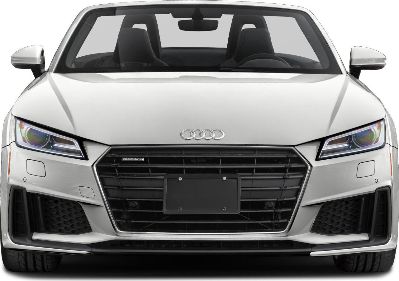 Front grille and LED headlamps of a convertible roadster
