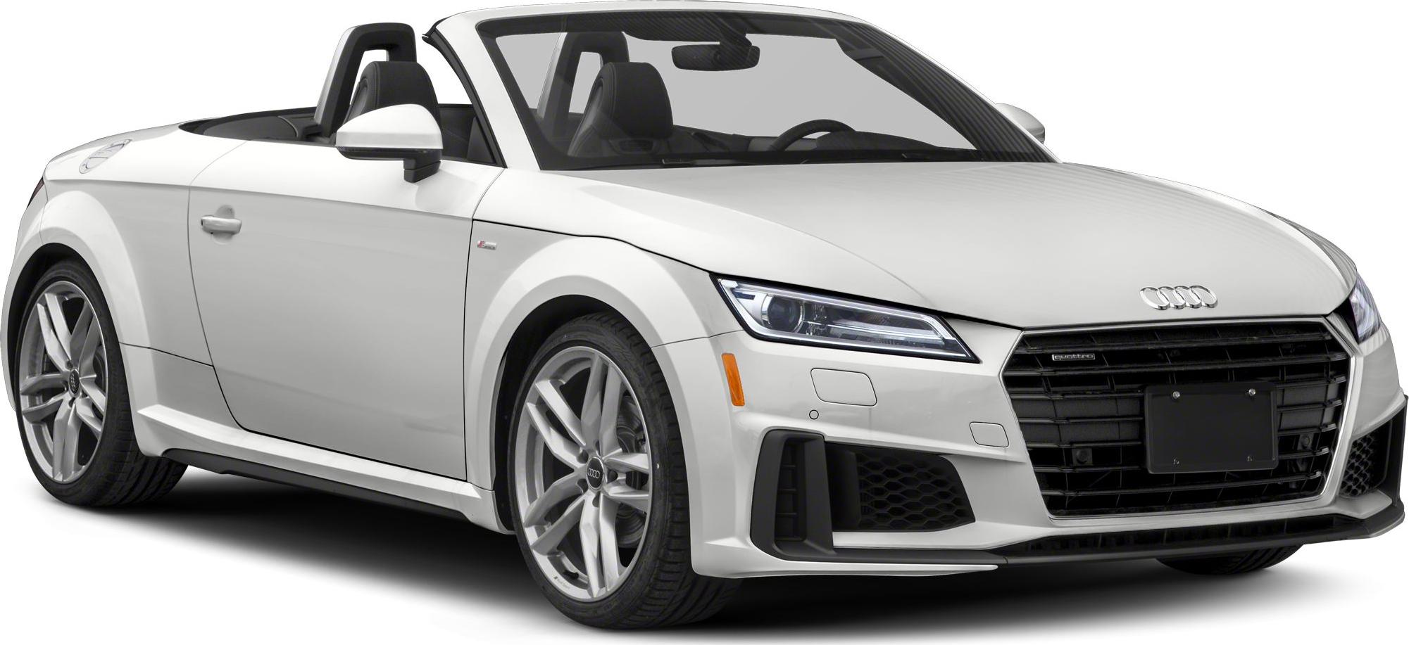 Sleek white convertible with LED headlights and sporty wheels