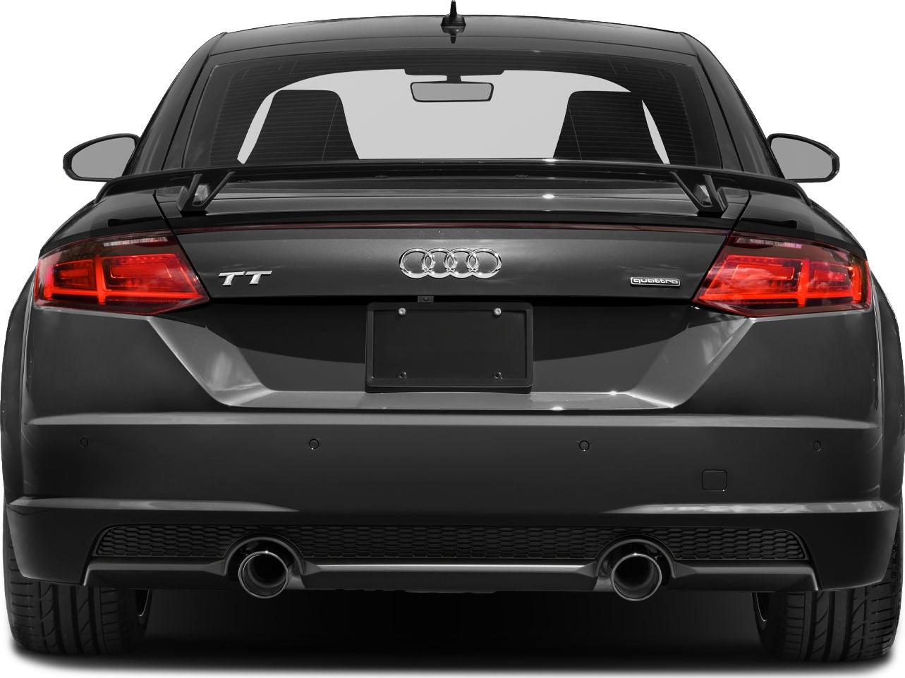 Rear view with LED taillights and dual exhausts