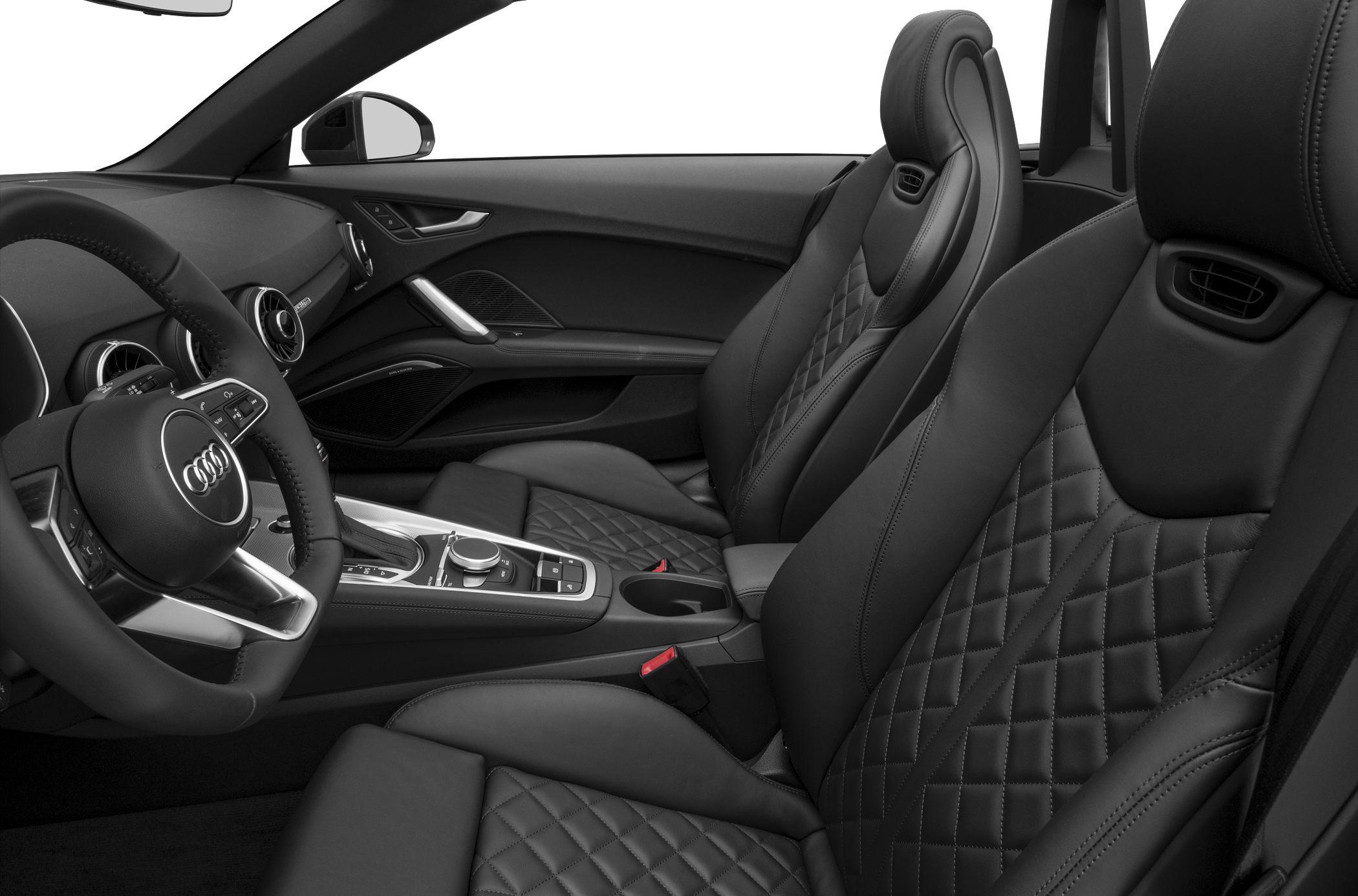 Black quilted leather sport seats with cockpit interior design
