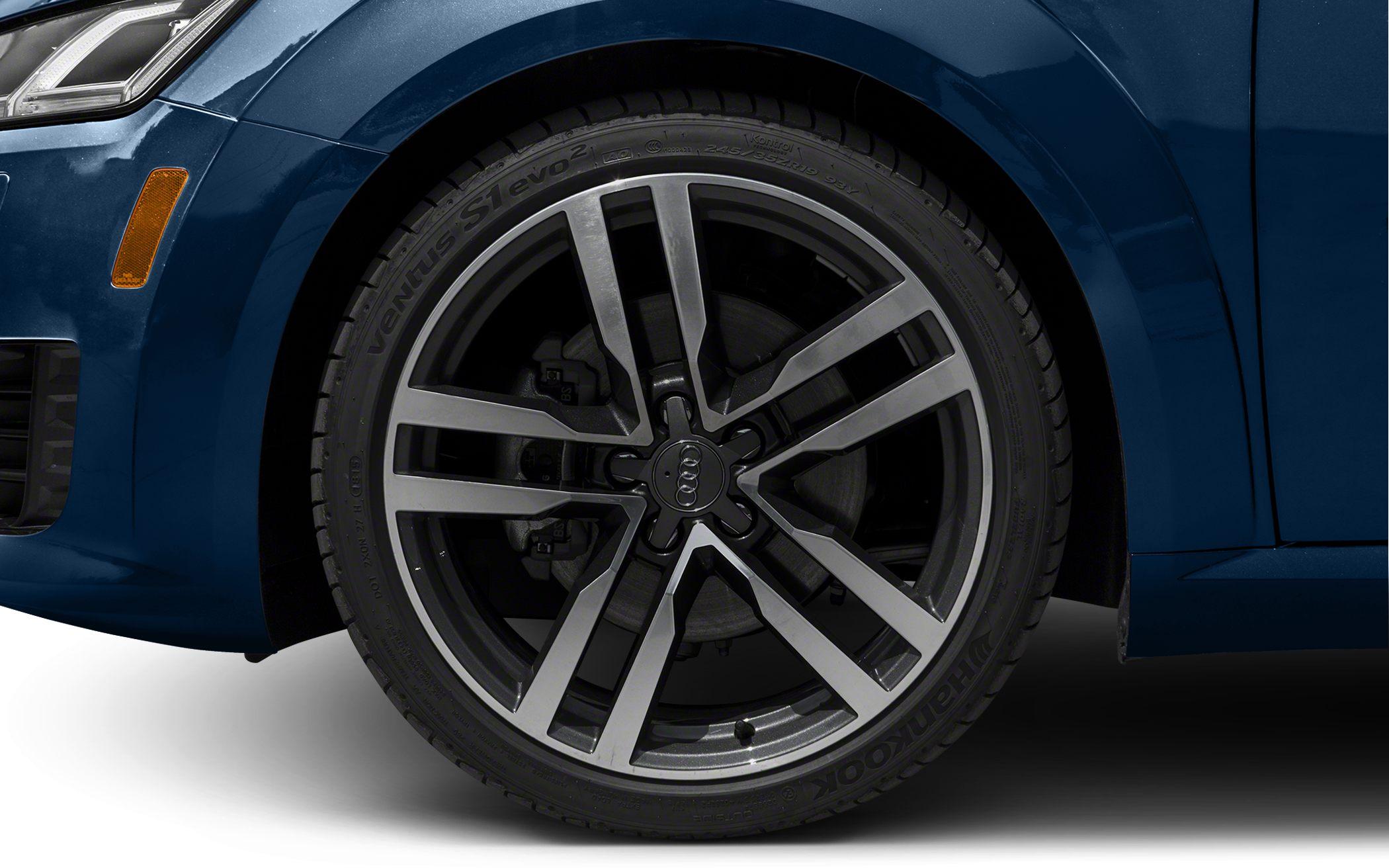 Alloy wheel with Hankook Ventus S1 evo2 tire and brake caliper close-up