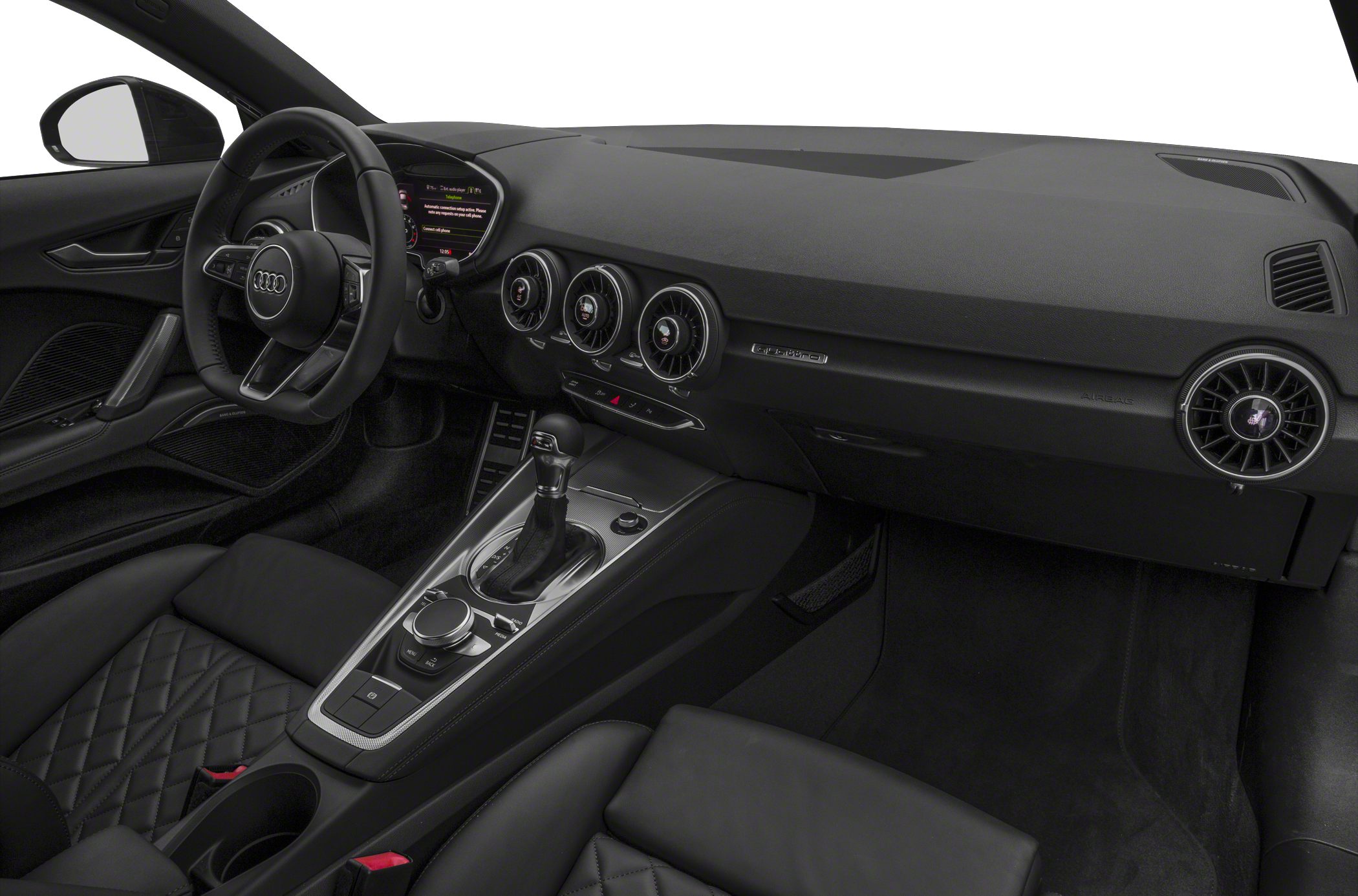 luxurious dashboard and center console with advanced controls