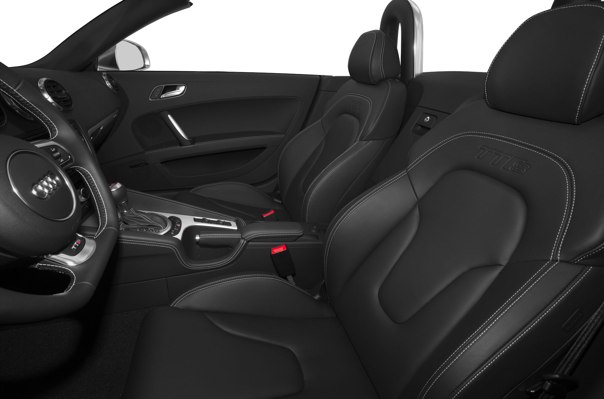 Luxury interior with leather sport seats and detailed dashboard design