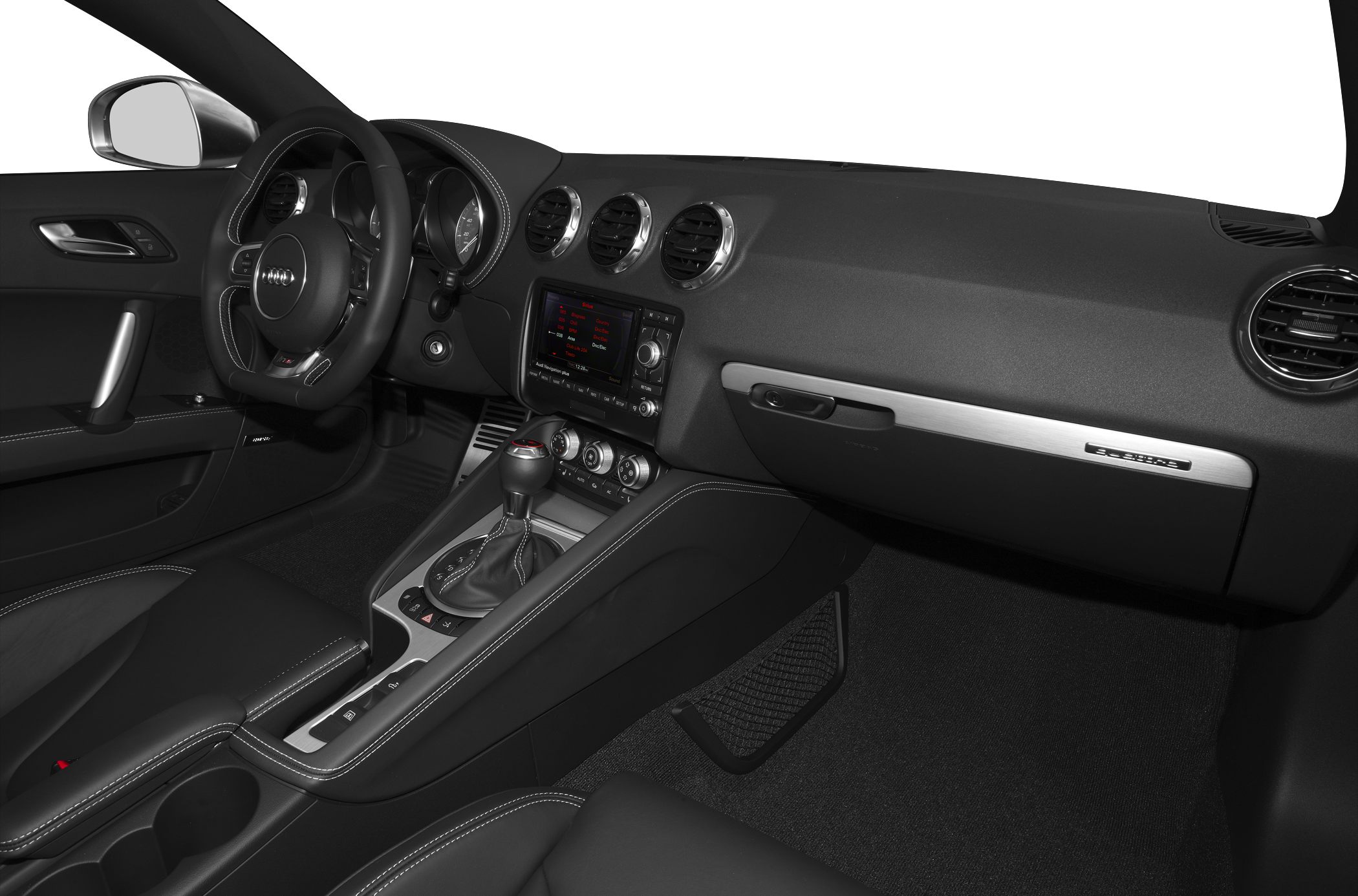 Audi TTS Roadster dashboard with steering wheel and center console