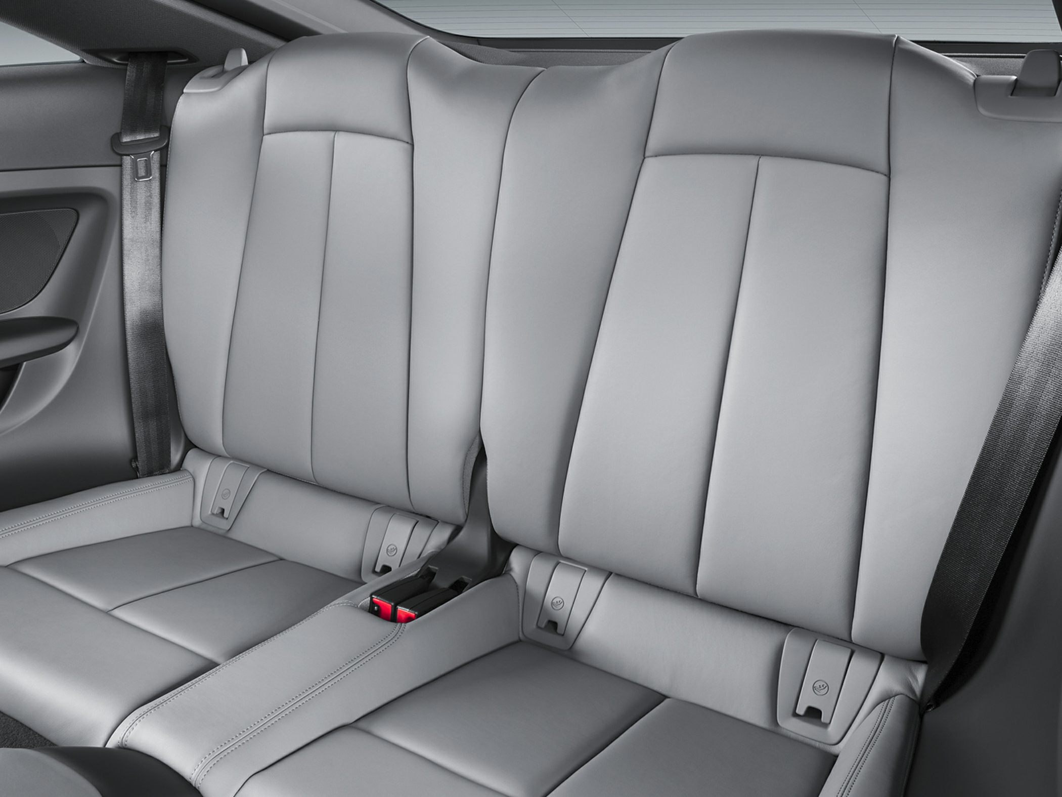 Rear leather seats with seat belts and anchor points