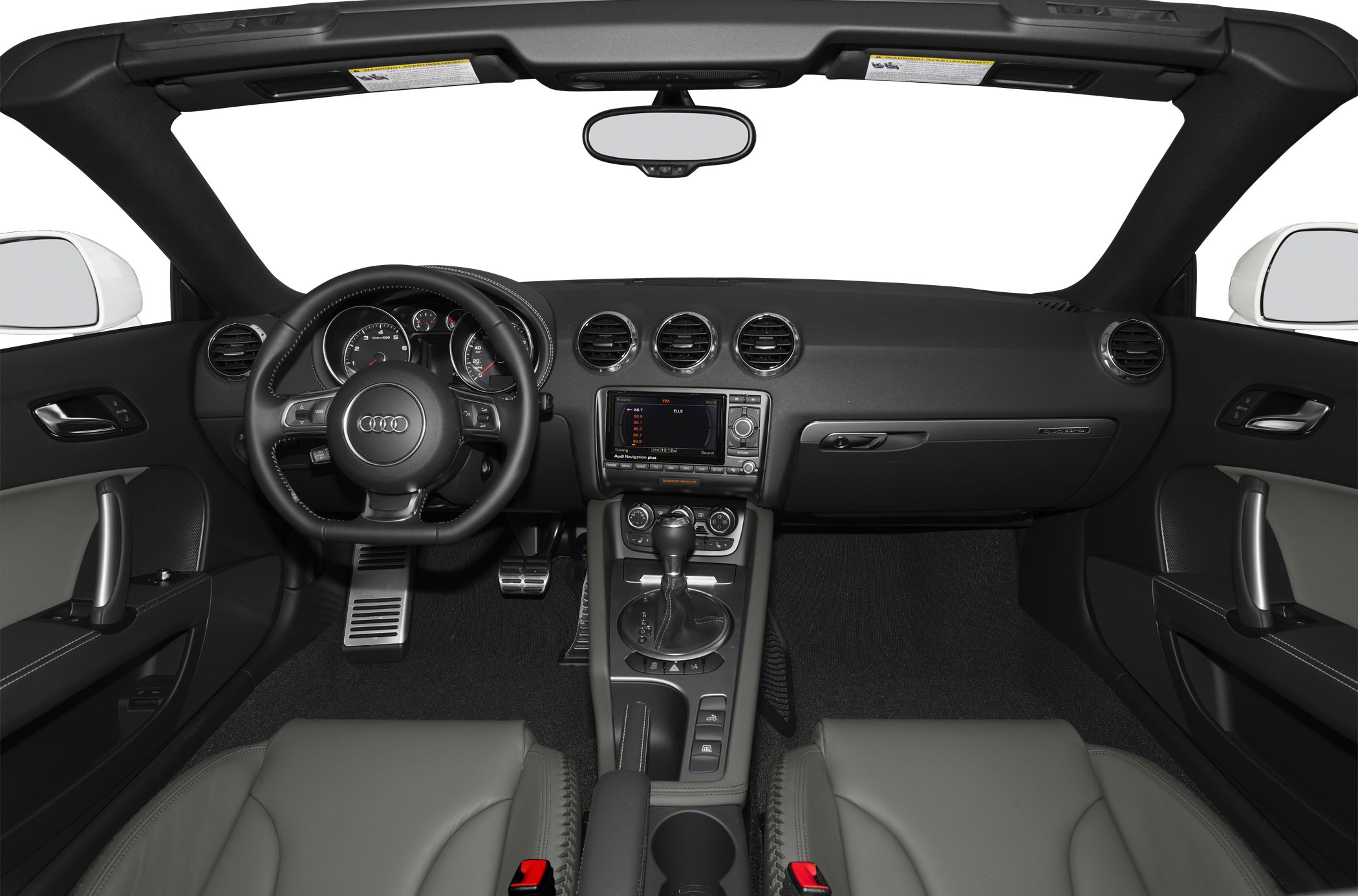 Audi TT RS Roadster dashboard and steering wheel interior view