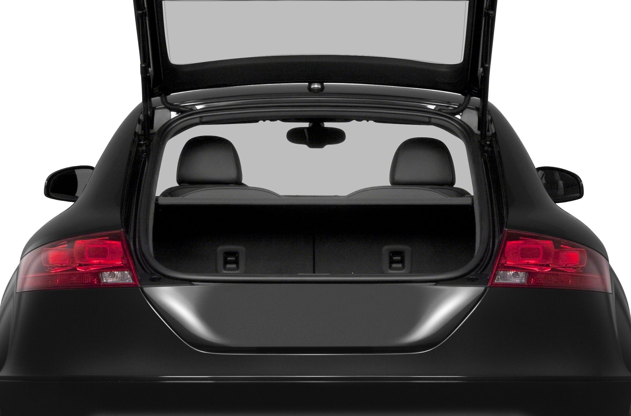 Open rear hatch showing trunk space and rear seats