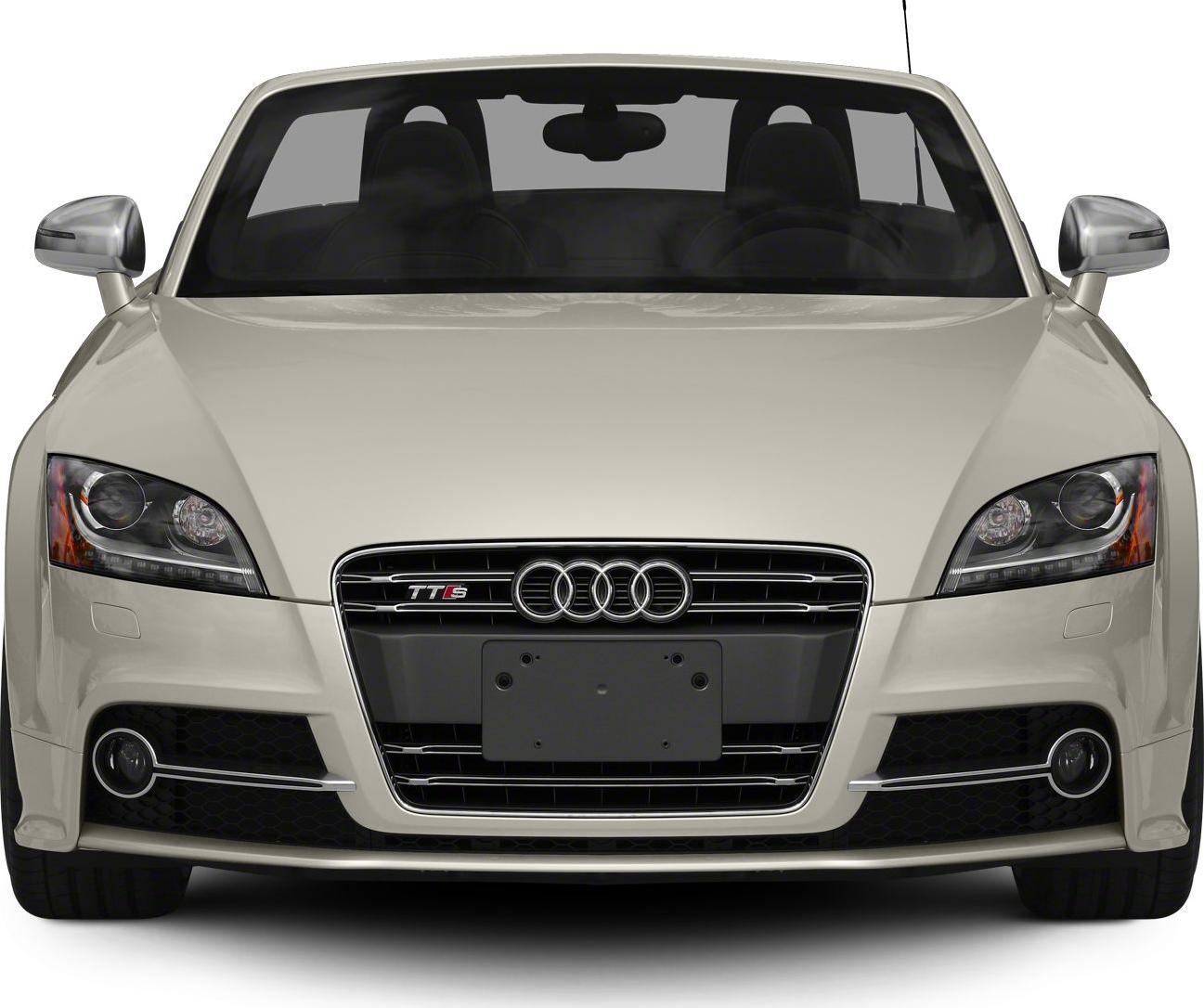 Front view showcasing grille, headlights, fog lights, and convertible windshield