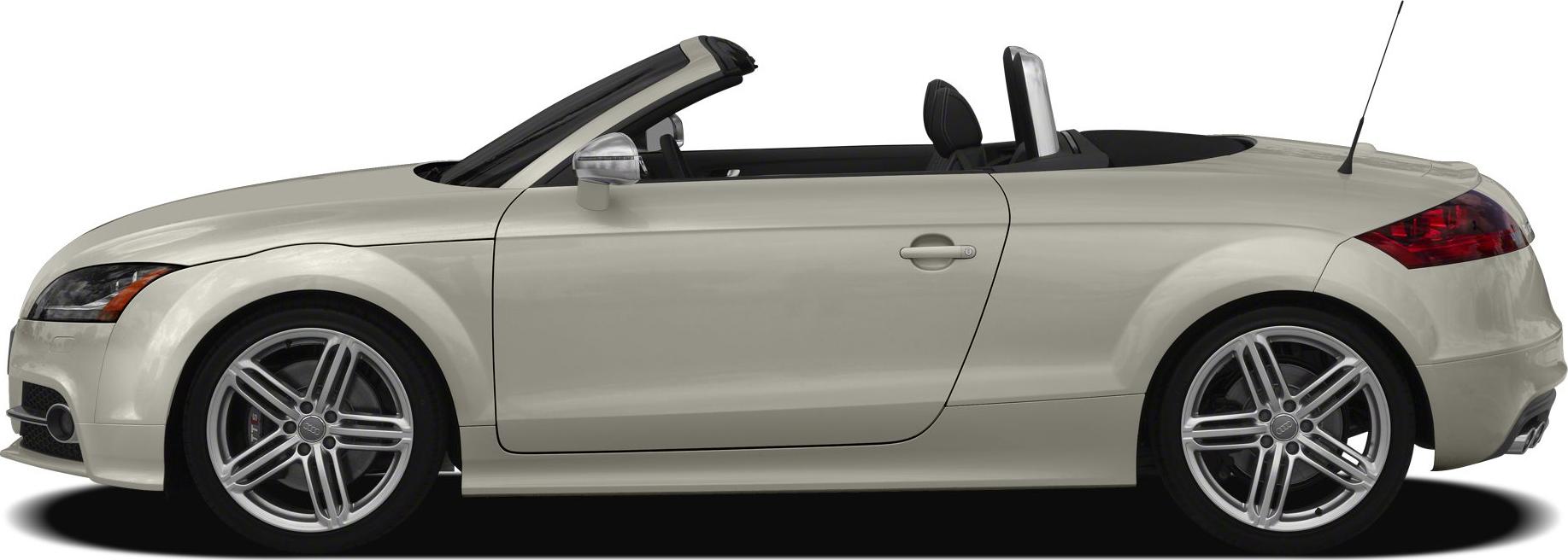 Convertible side view showing alloy wheels and open roof