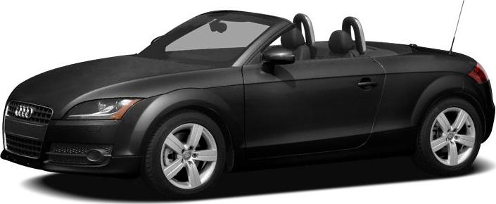 Black convertible two-door sports car with alloy wheels