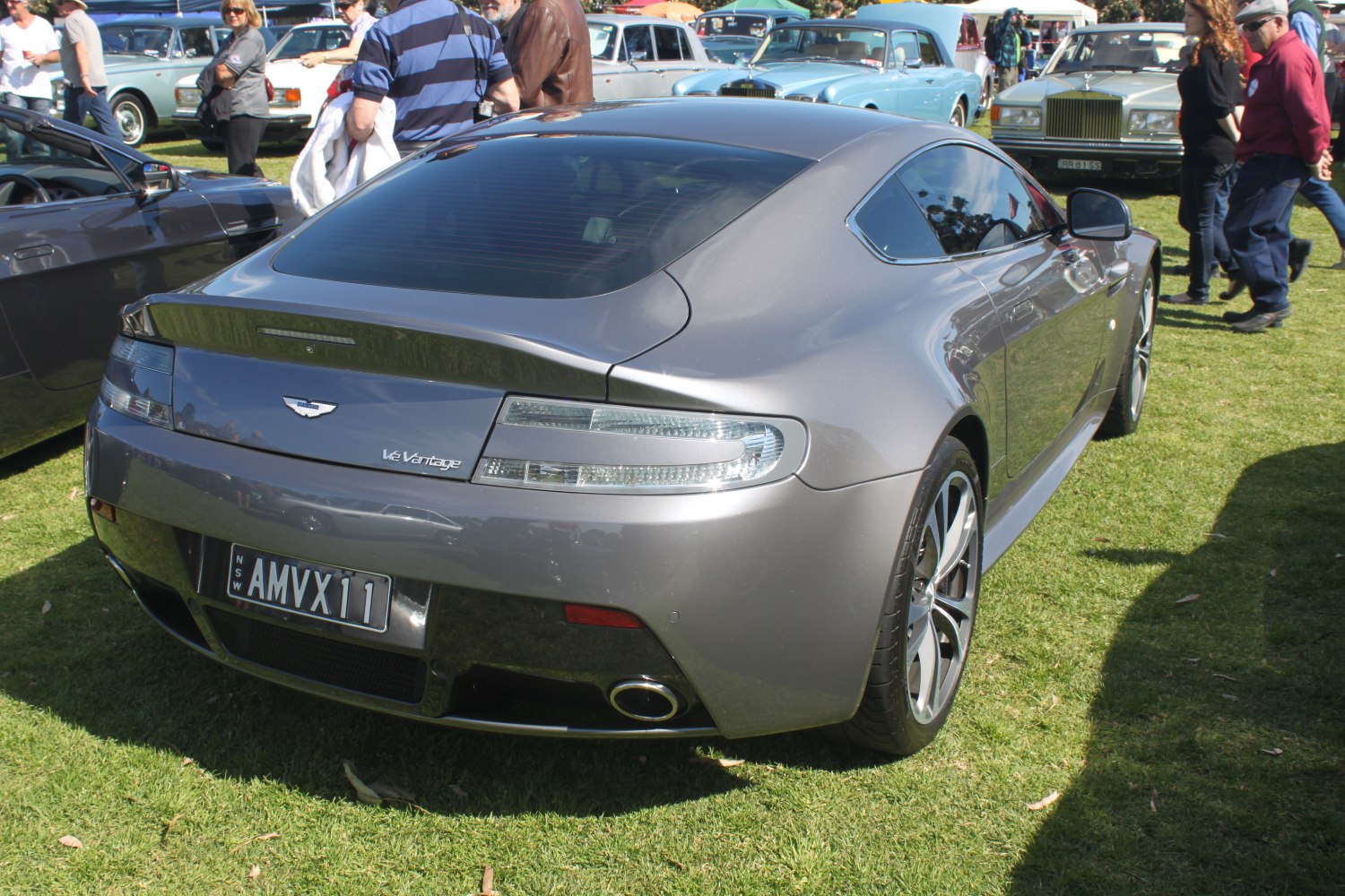 Sleek rear design with tail lights and integrated exhaust