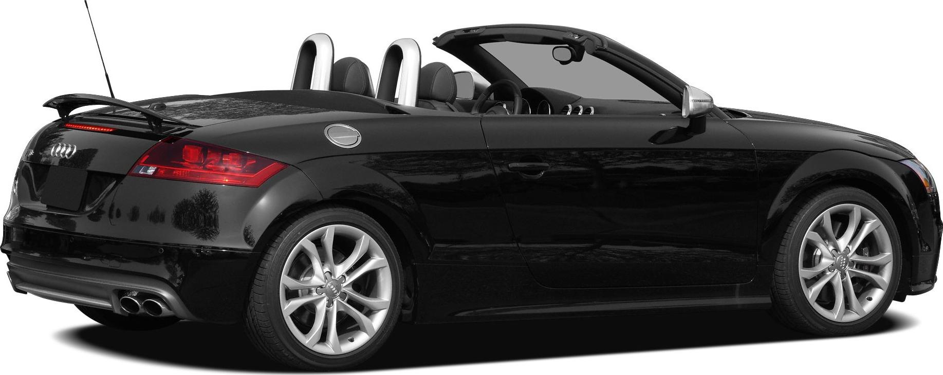 Rear and side view of convertible with dual exhaust and alloy wheels