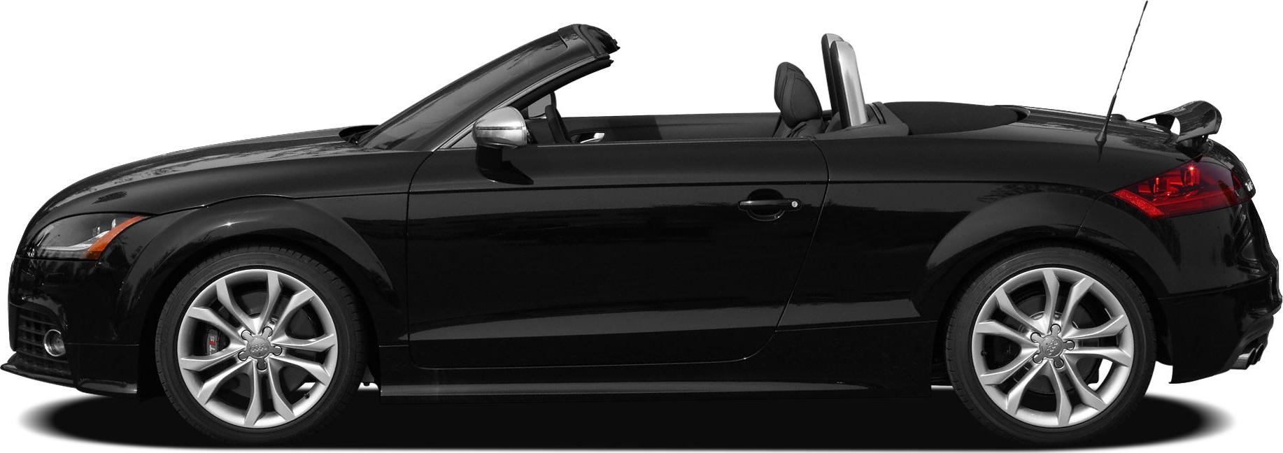 Black convertible roadster with sporty alloy wheels and rear spoiler