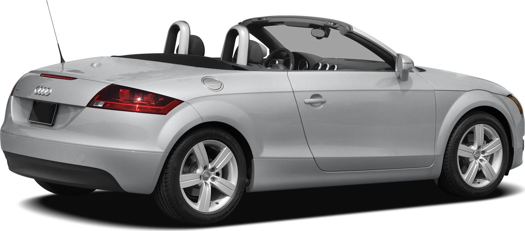 Convertible sports car rear side view with alloy wheels and open roof