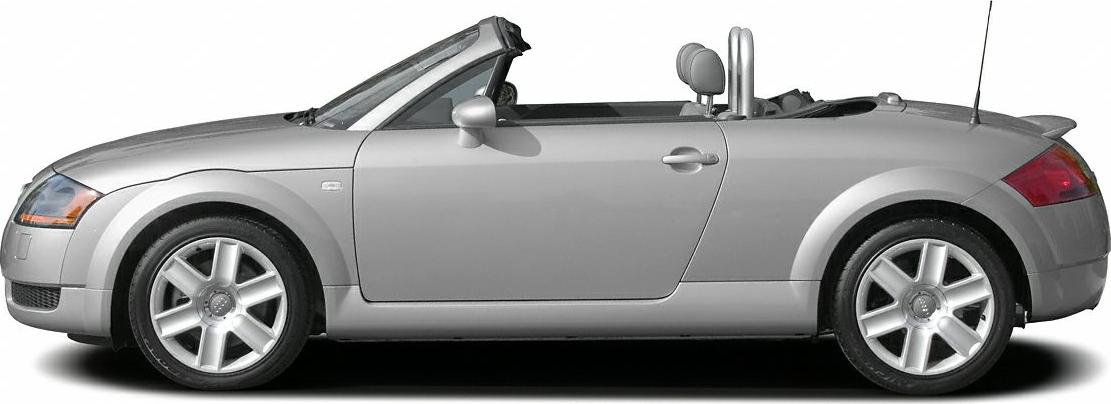 Silver convertible with side profile and alloy wheels