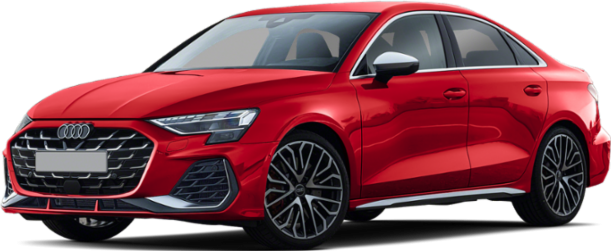 3/4 front-left view, Progressive Red Metallic