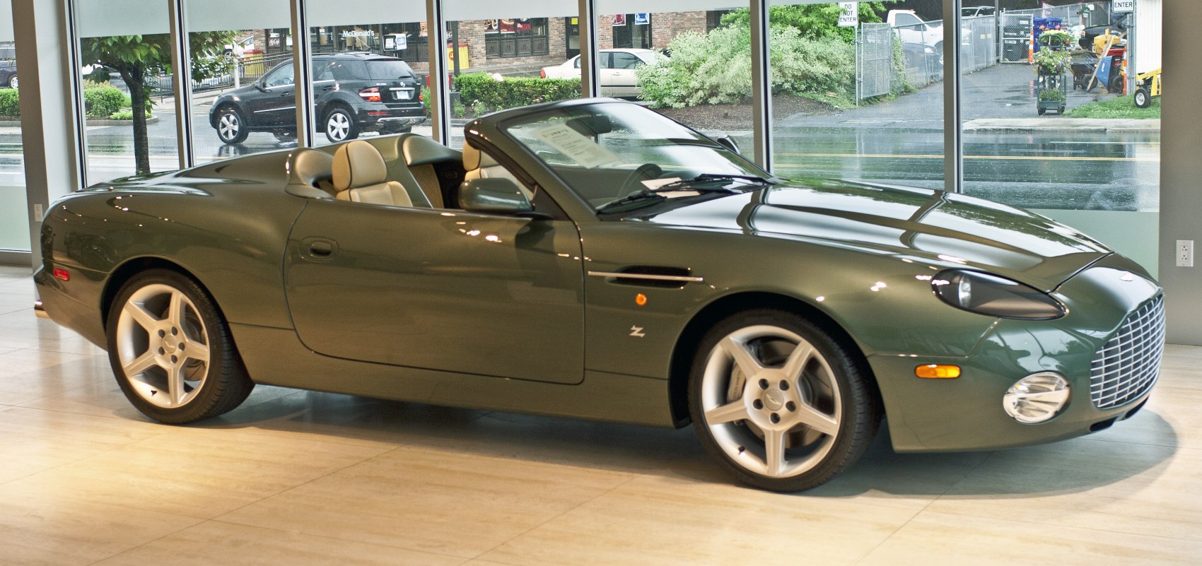 Convertible sports coupe with distinctive front grille and Z badge